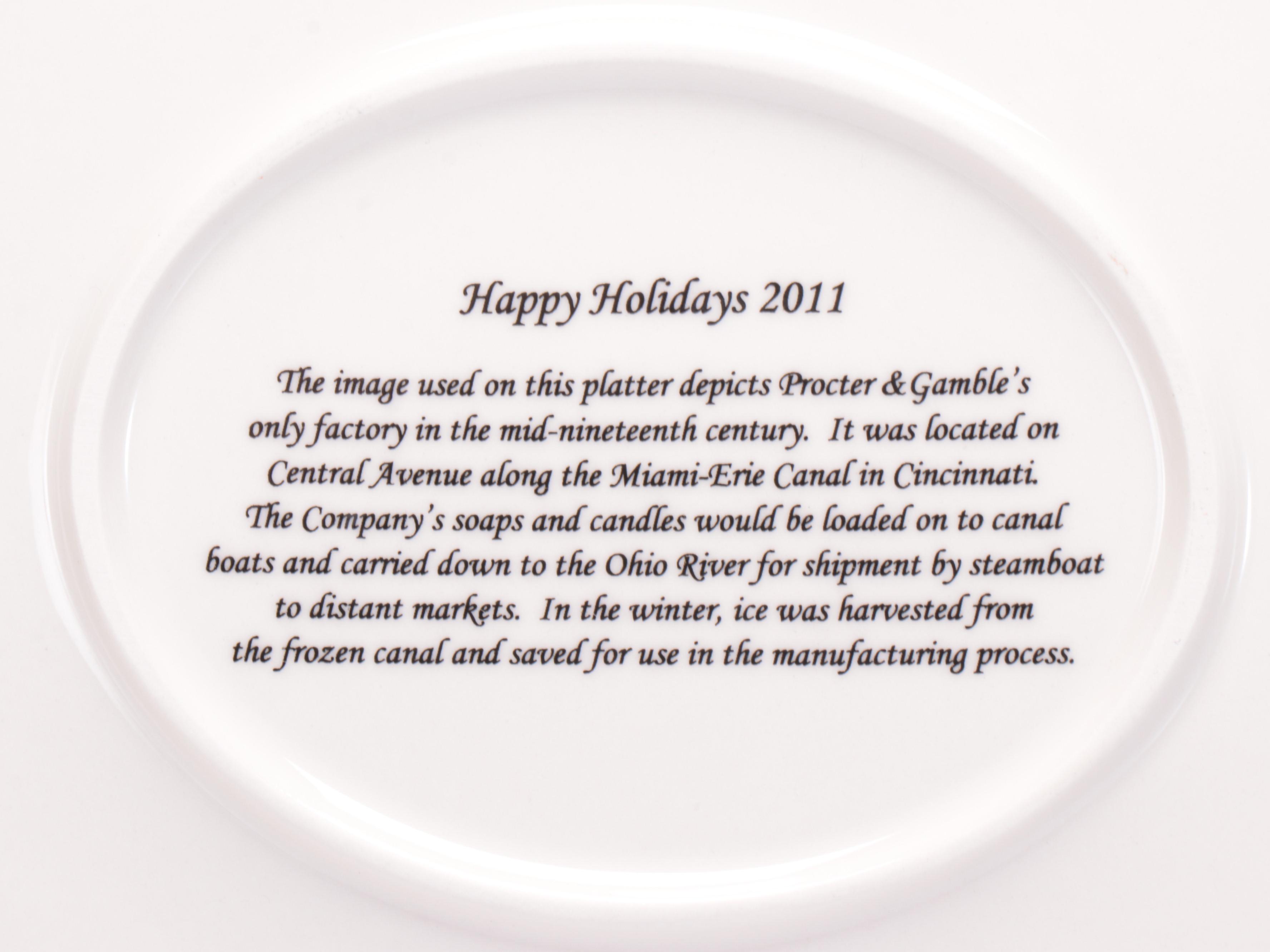 Procter & Gamble Annual Christmas Ceramic Platter with More