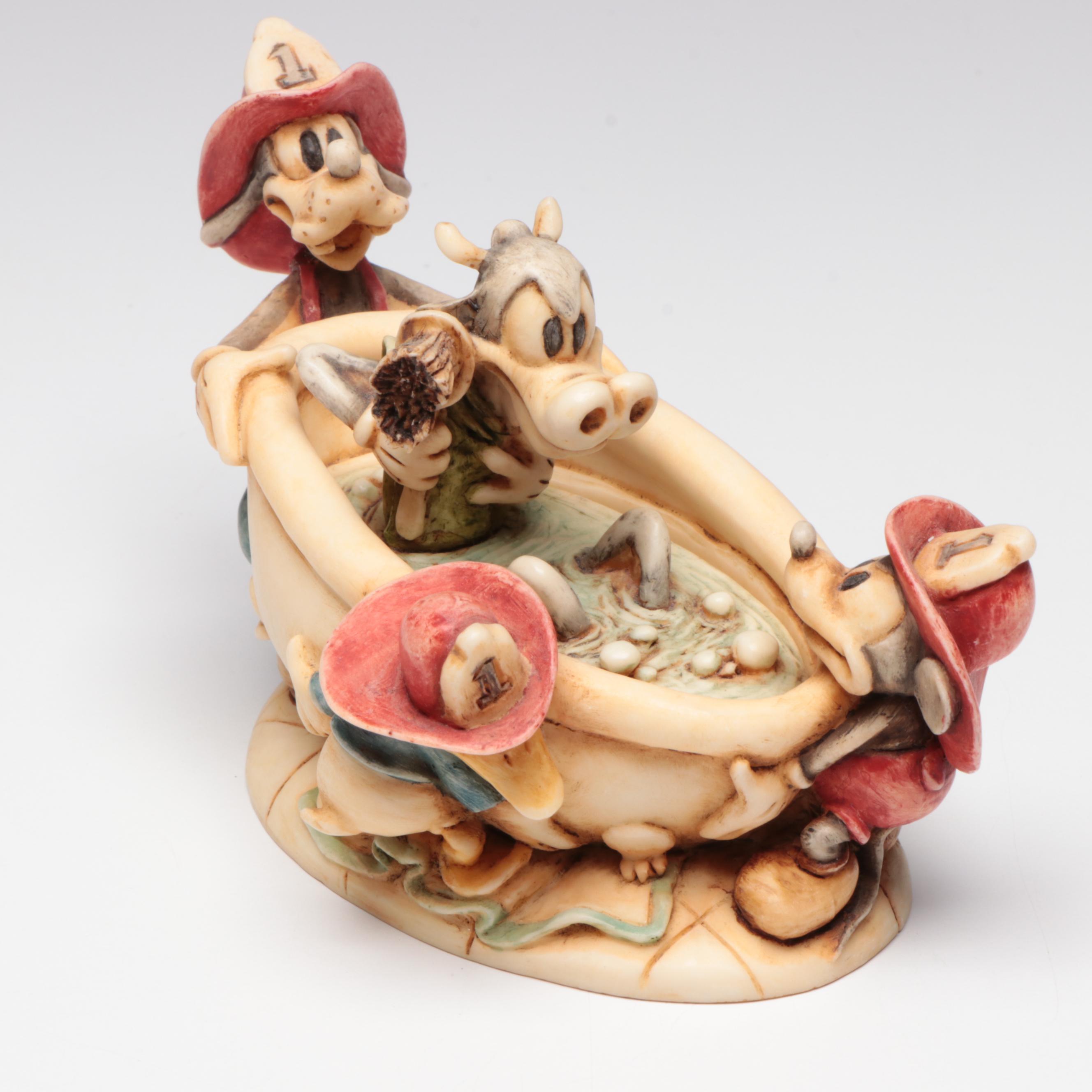 Harmony Kingdom Disney "Mickey's Fire Brigade" Figurine Box, 2002