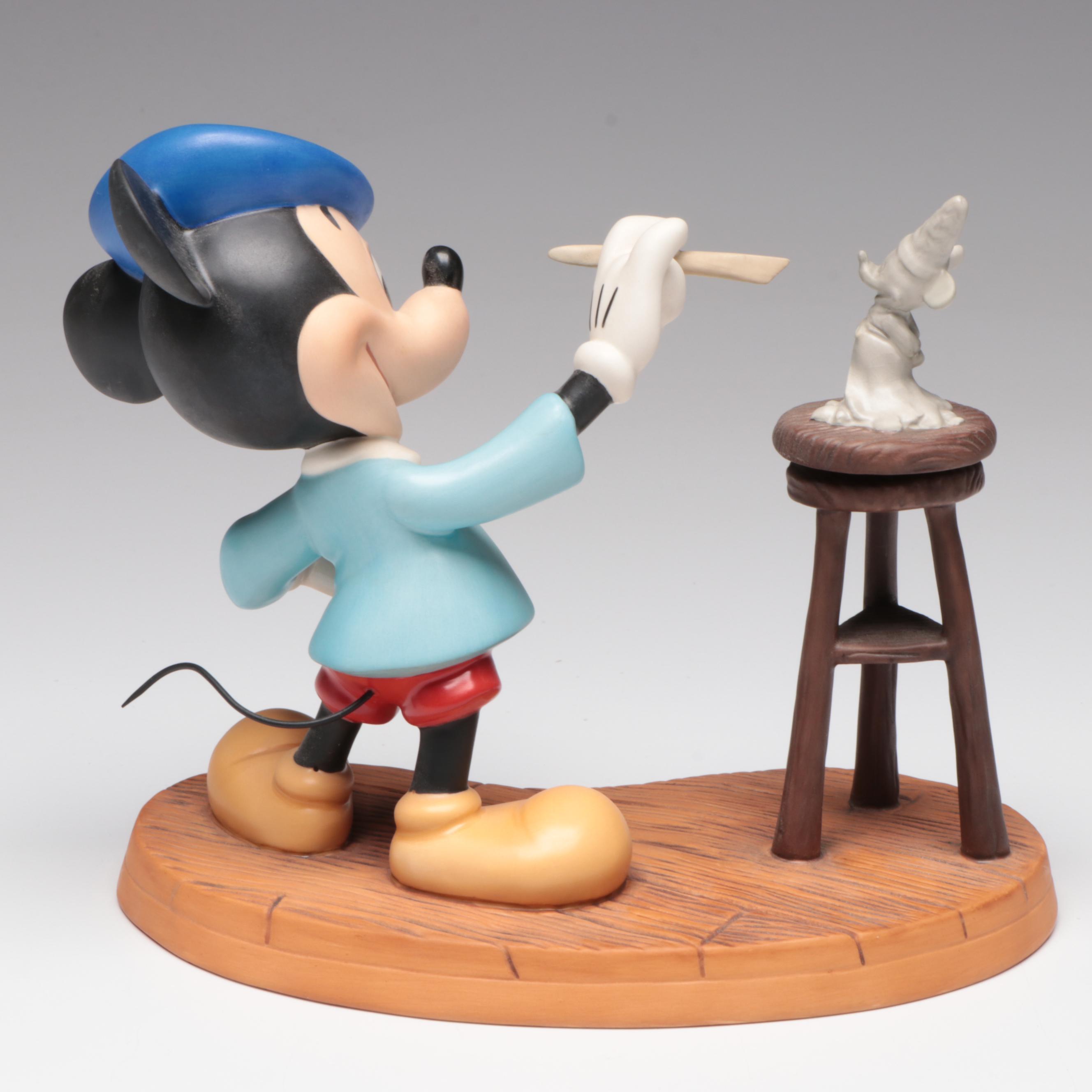 Walt Disney Classics "Creating a Classic" Mickey Mouse Porcelain Figurine, 2002