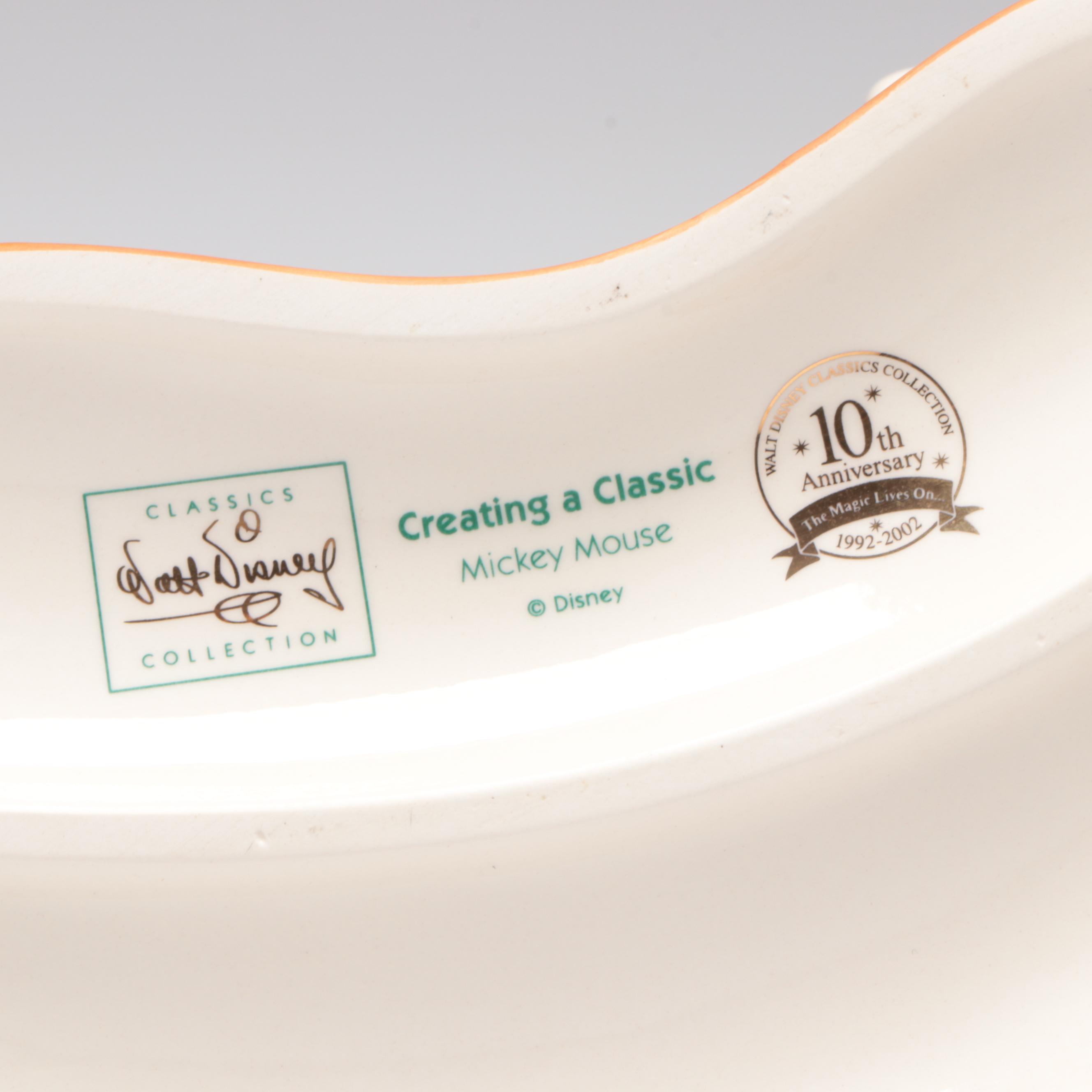 Walt Disney Classics "Creating a Classic" Mickey Mouse Porcelain Figurine, 2002