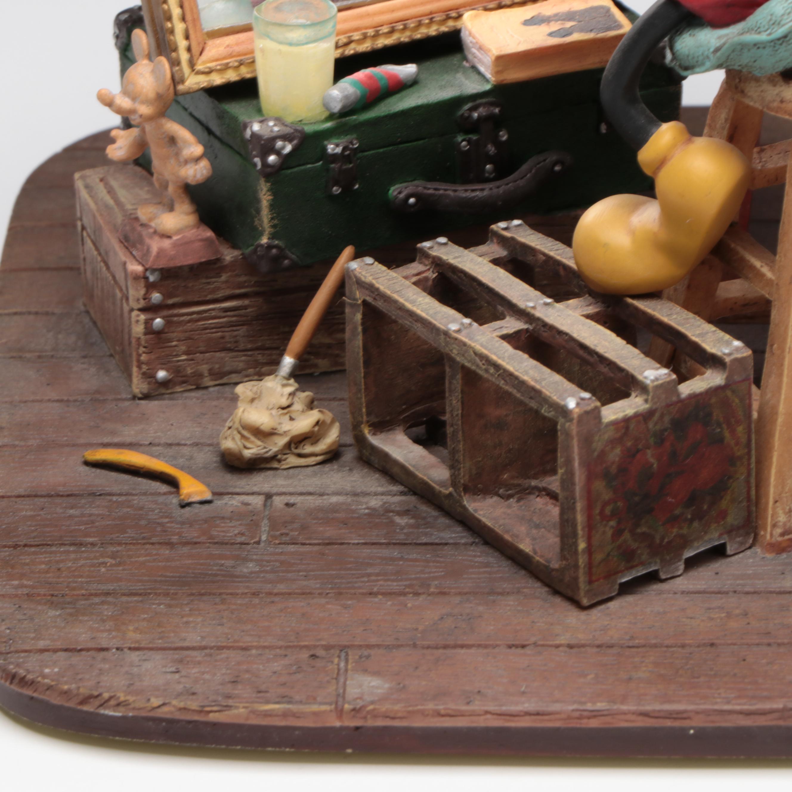 Disney "Self Portrait-Mickey Mouse" Resin Figurine After Charles Boyer