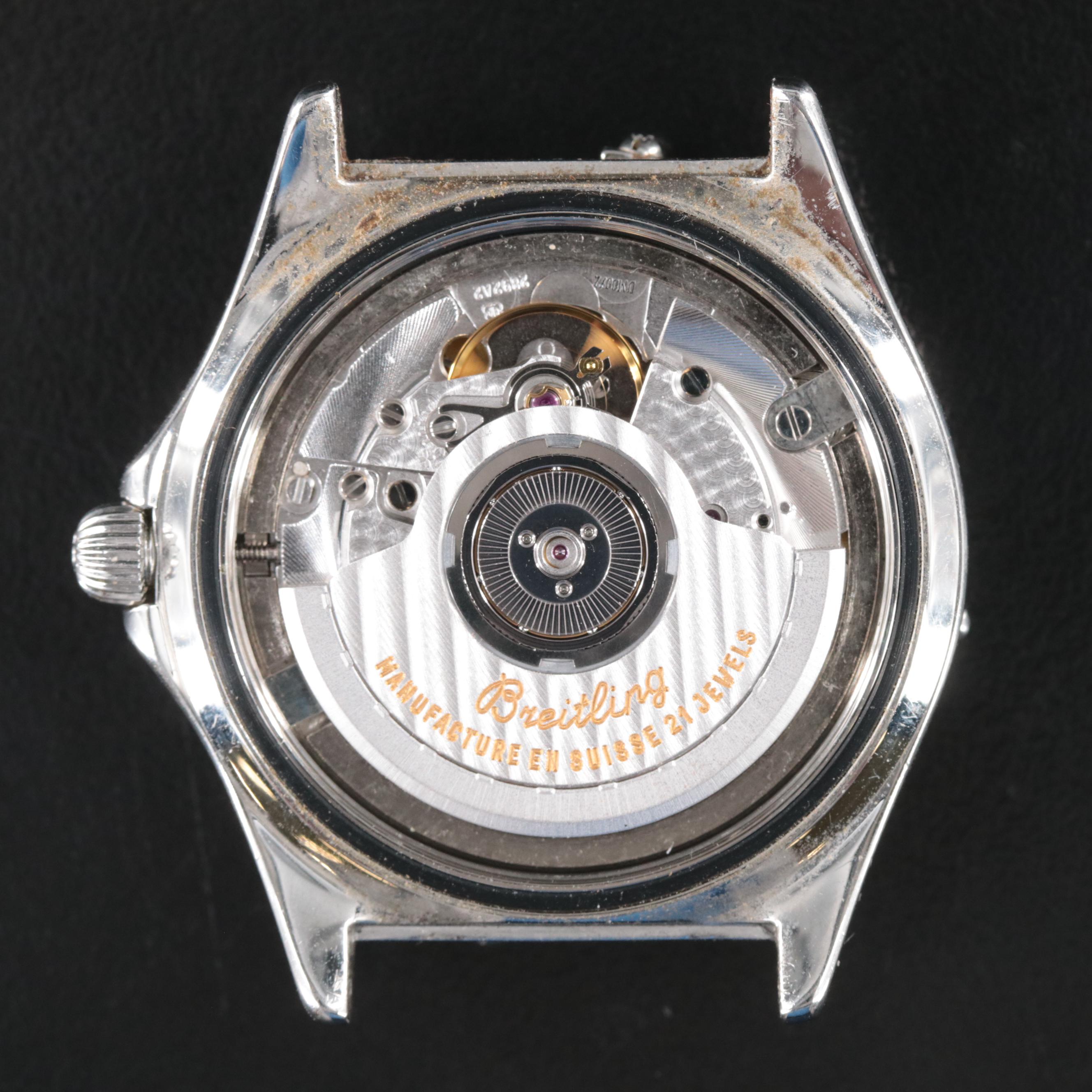 Stainless Steel and 18K Breitling Sirius Mother-of-Pearl Dial Watch