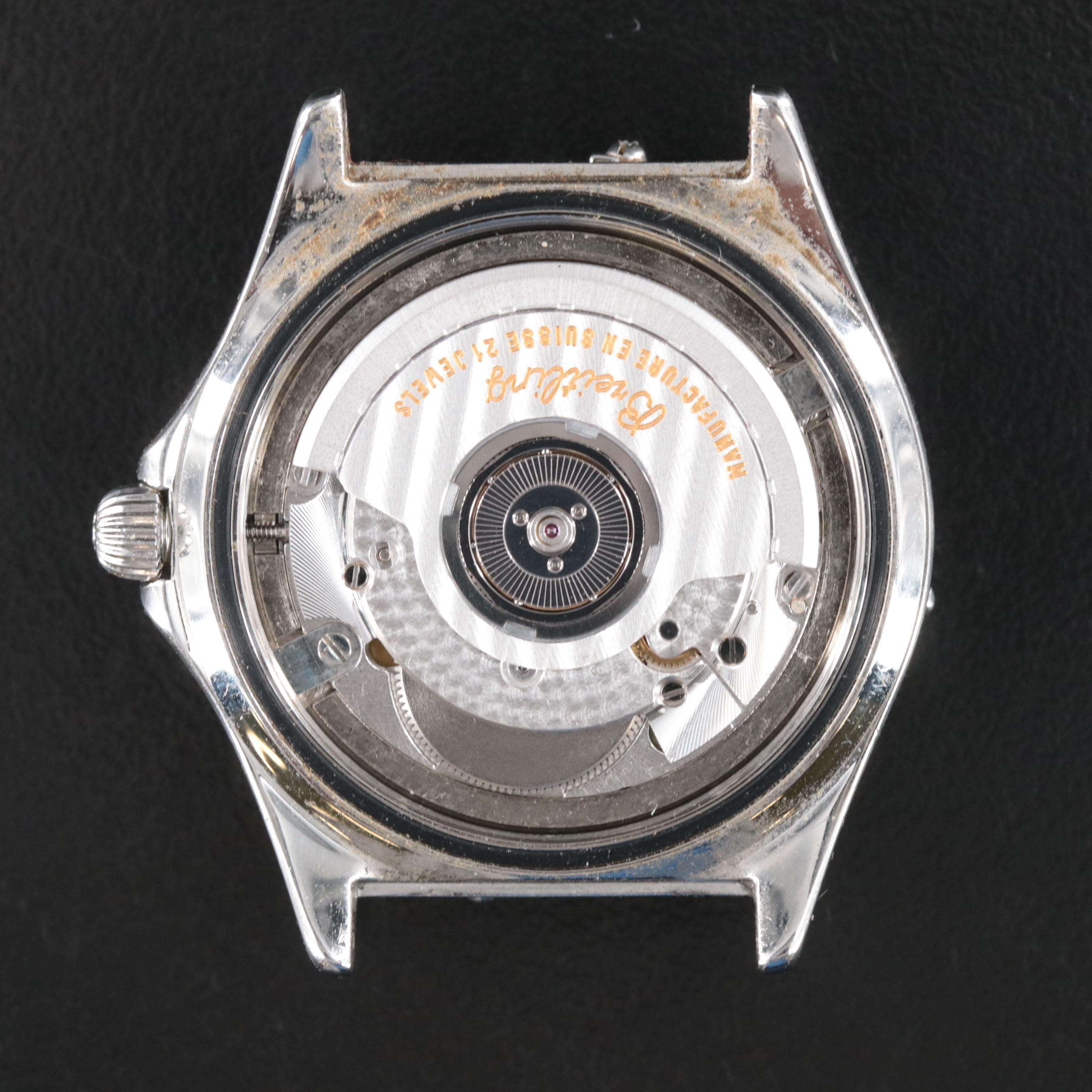 Stainless Steel and 18K Breitling Sirius Mother-of-Pearl Dial Watch