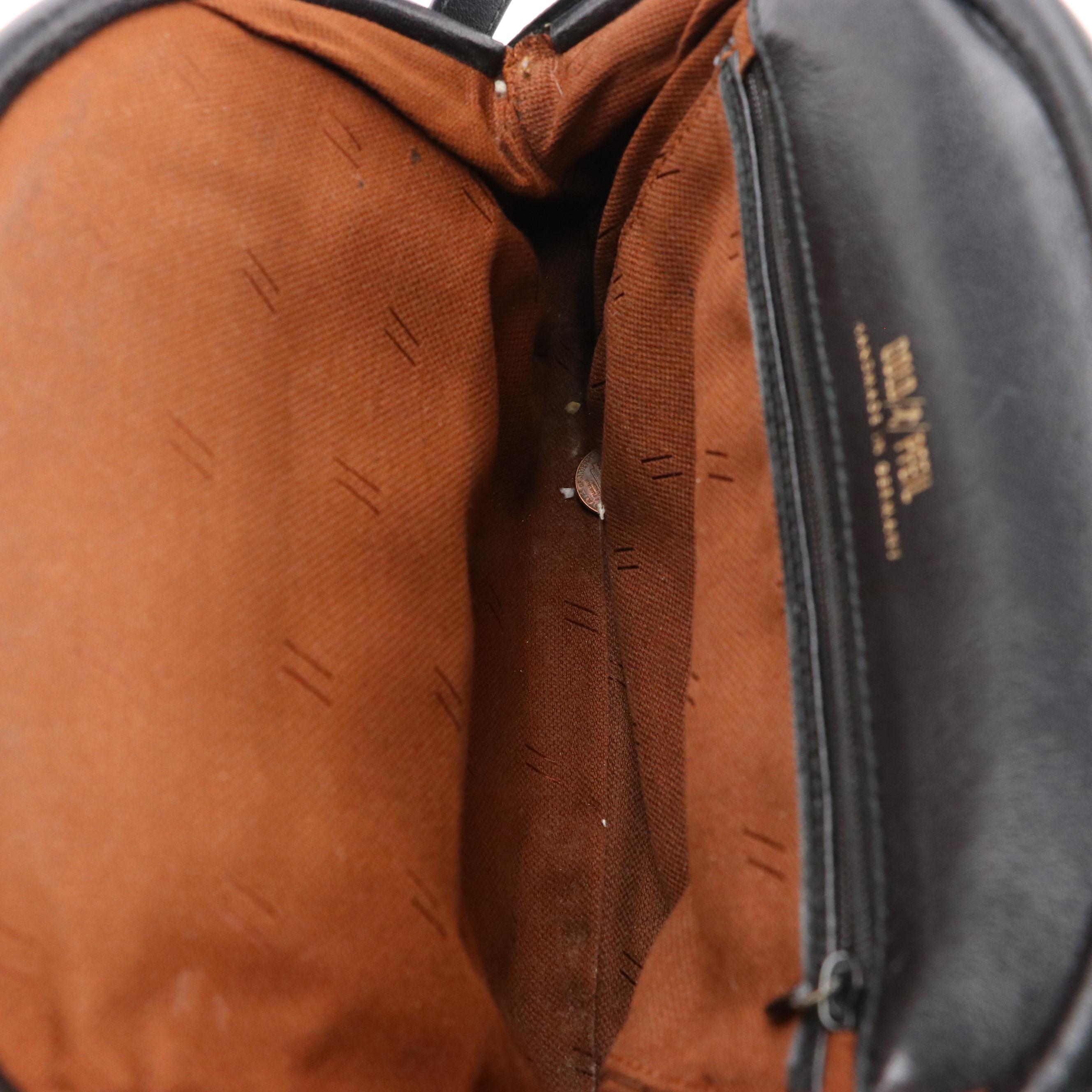 Gold Pfeil Crossbody Bags in Brown and Black Leather with Walter Hatten