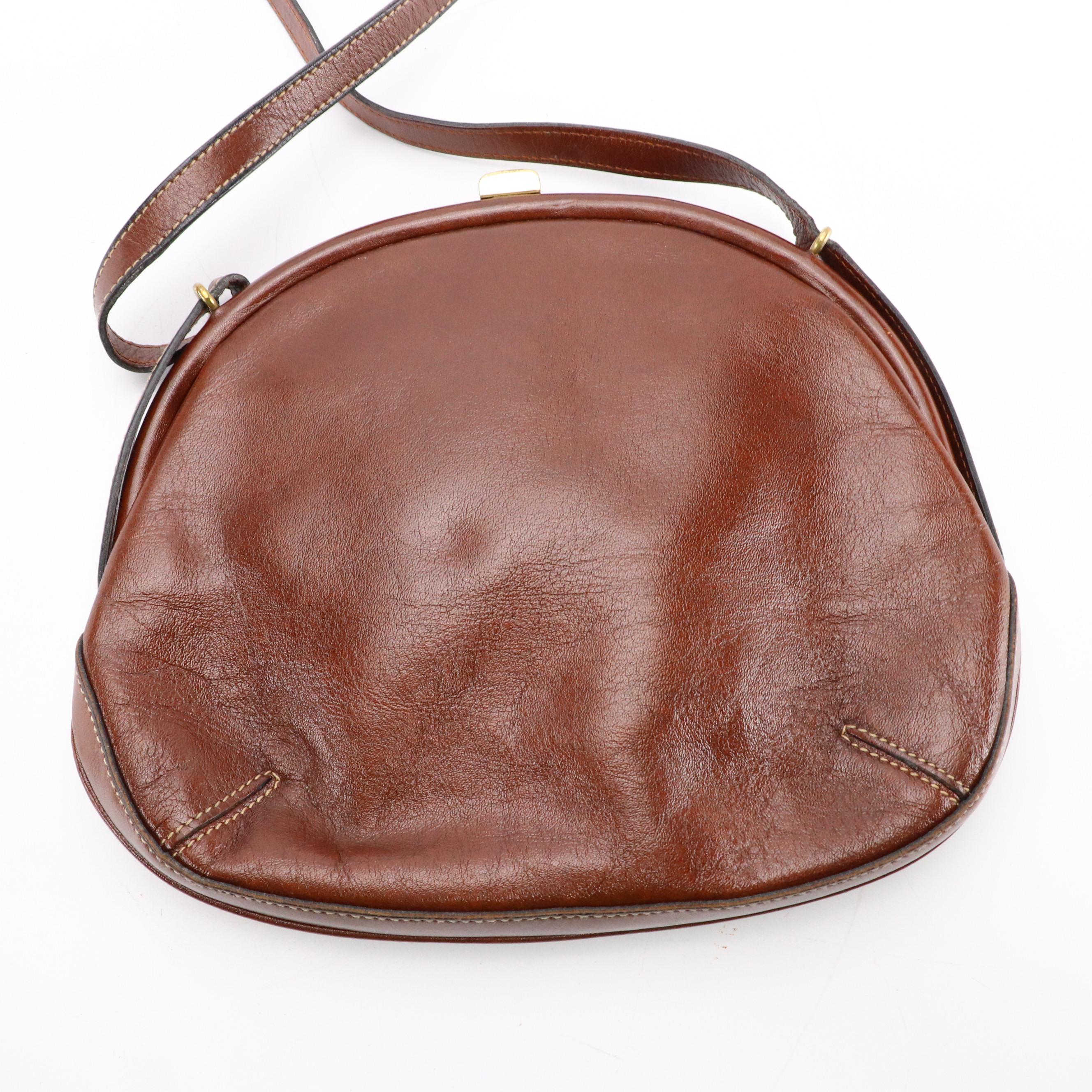 Gold Pfeil Crossbody Bags in Brown and Black Leather with Walter Hatten