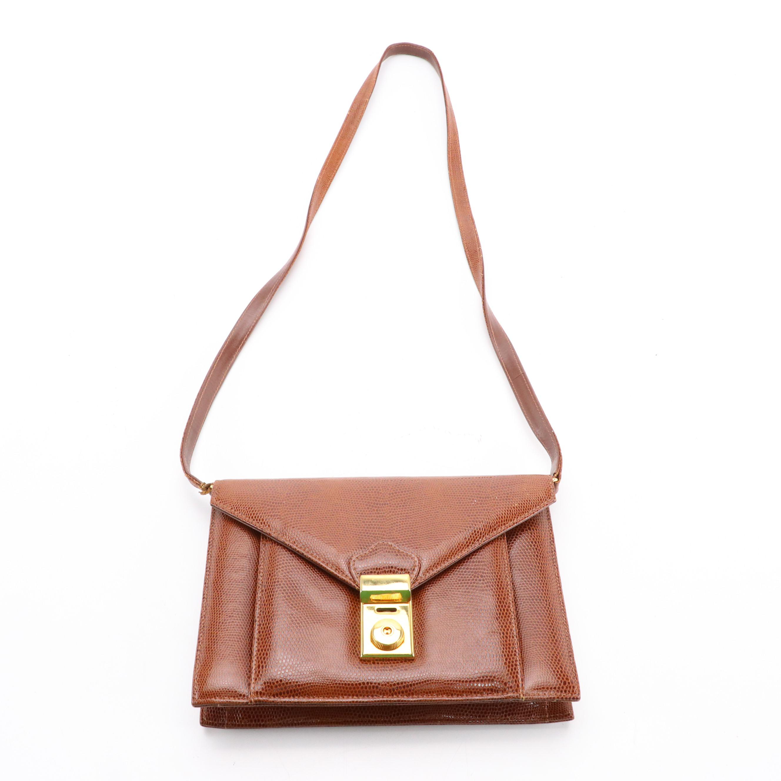 Gold Pfeil Crossbody Bags in Brown and Black Leather with Walter Hatten
