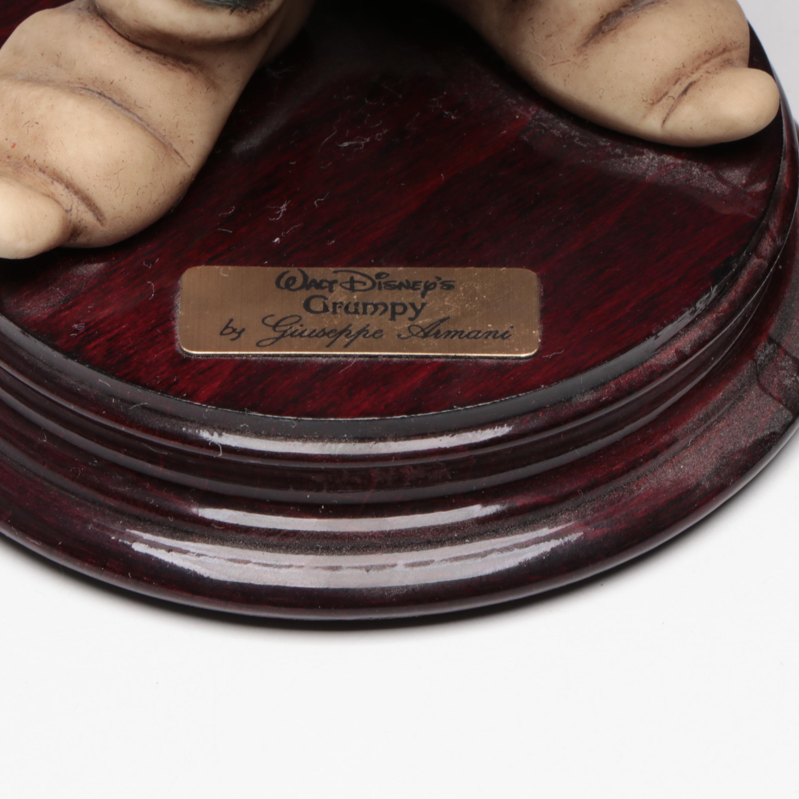 Giuseppe Armani for Walt Disney "Grumpy" and "Sleepy" Porcelain Figurines, 1994