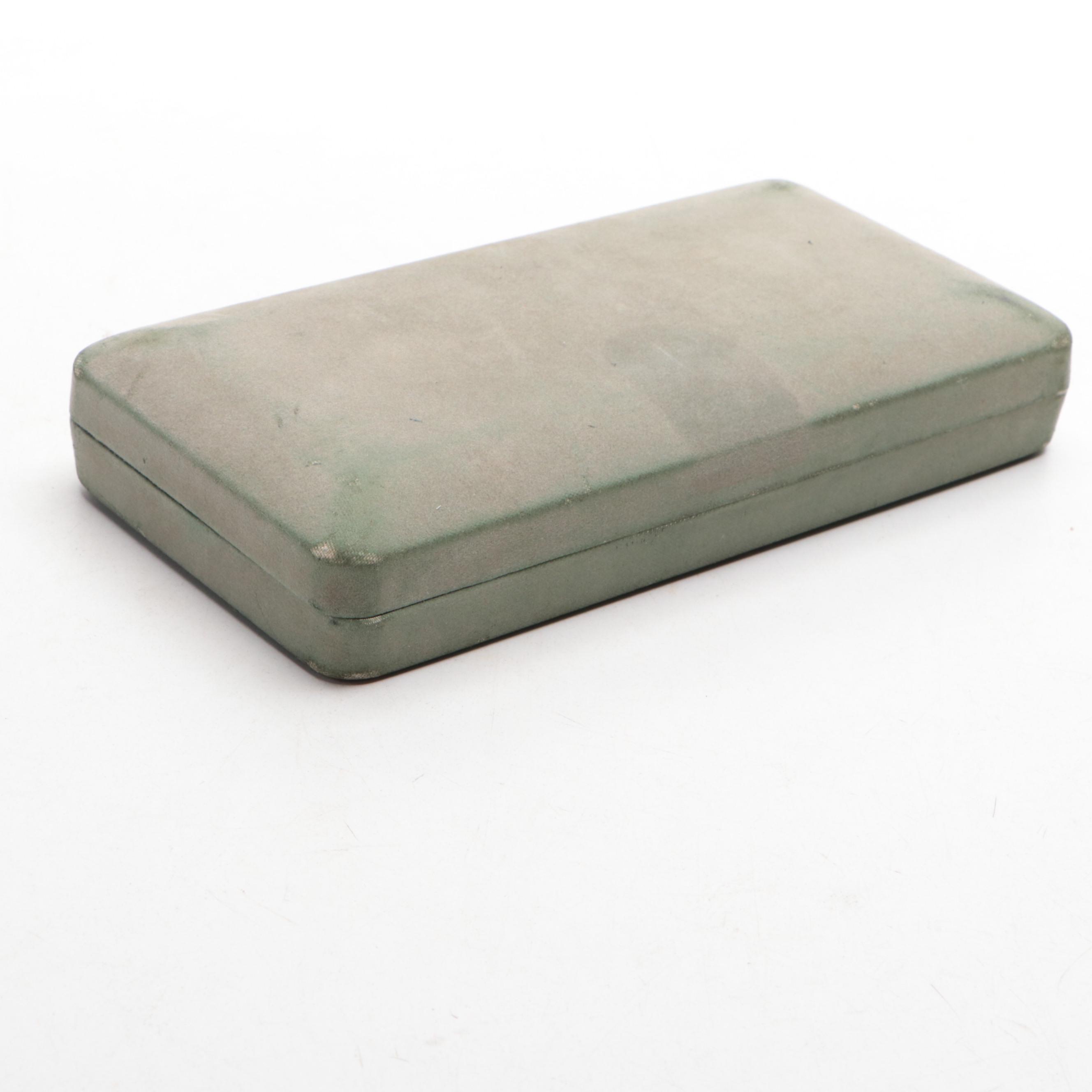 Japanese Art Deco Style Enameled Bronze and Other Silvered Metal Box