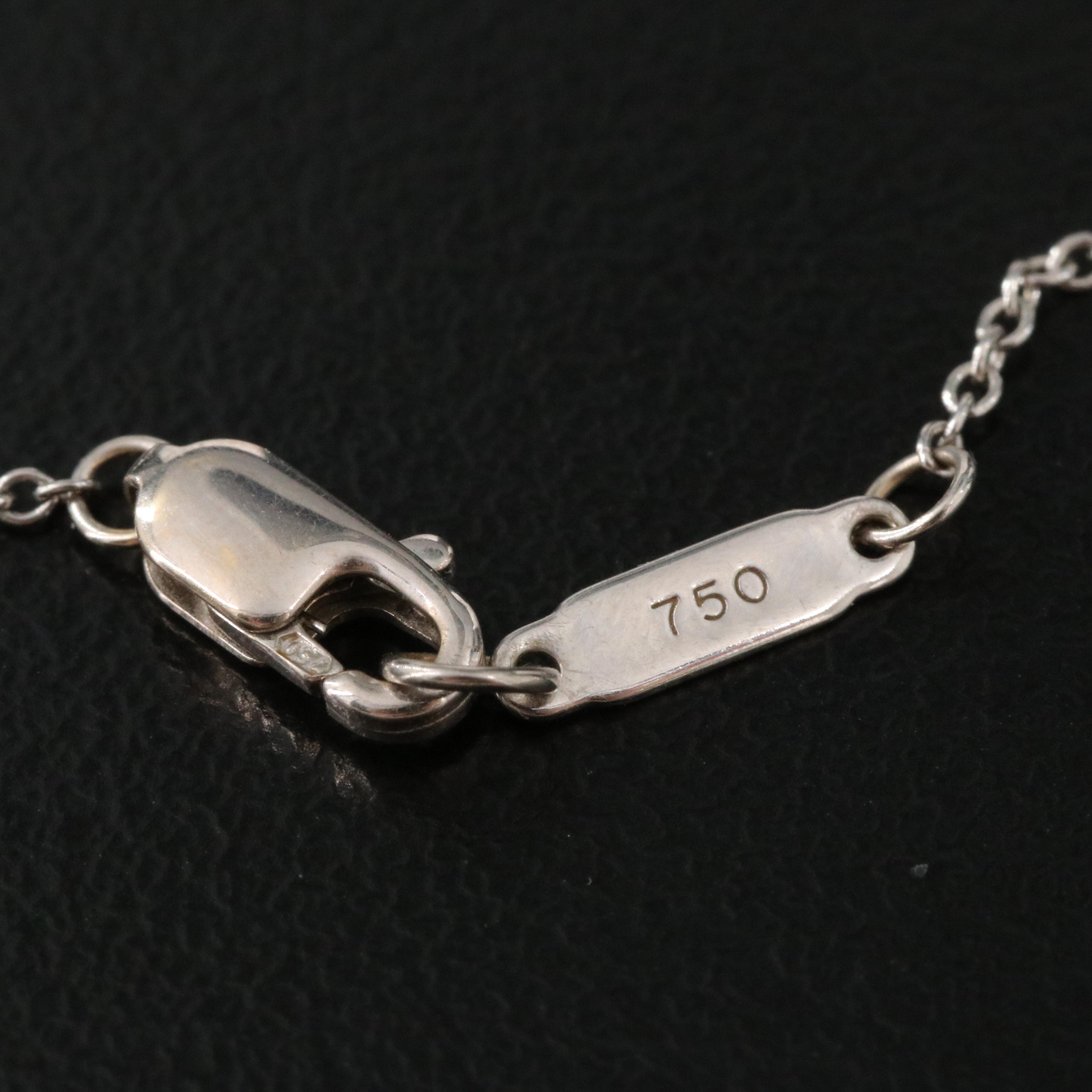 Tiffany & Co. 18K 0.09 CTW Diamond Paper Clip Vertical Necklace