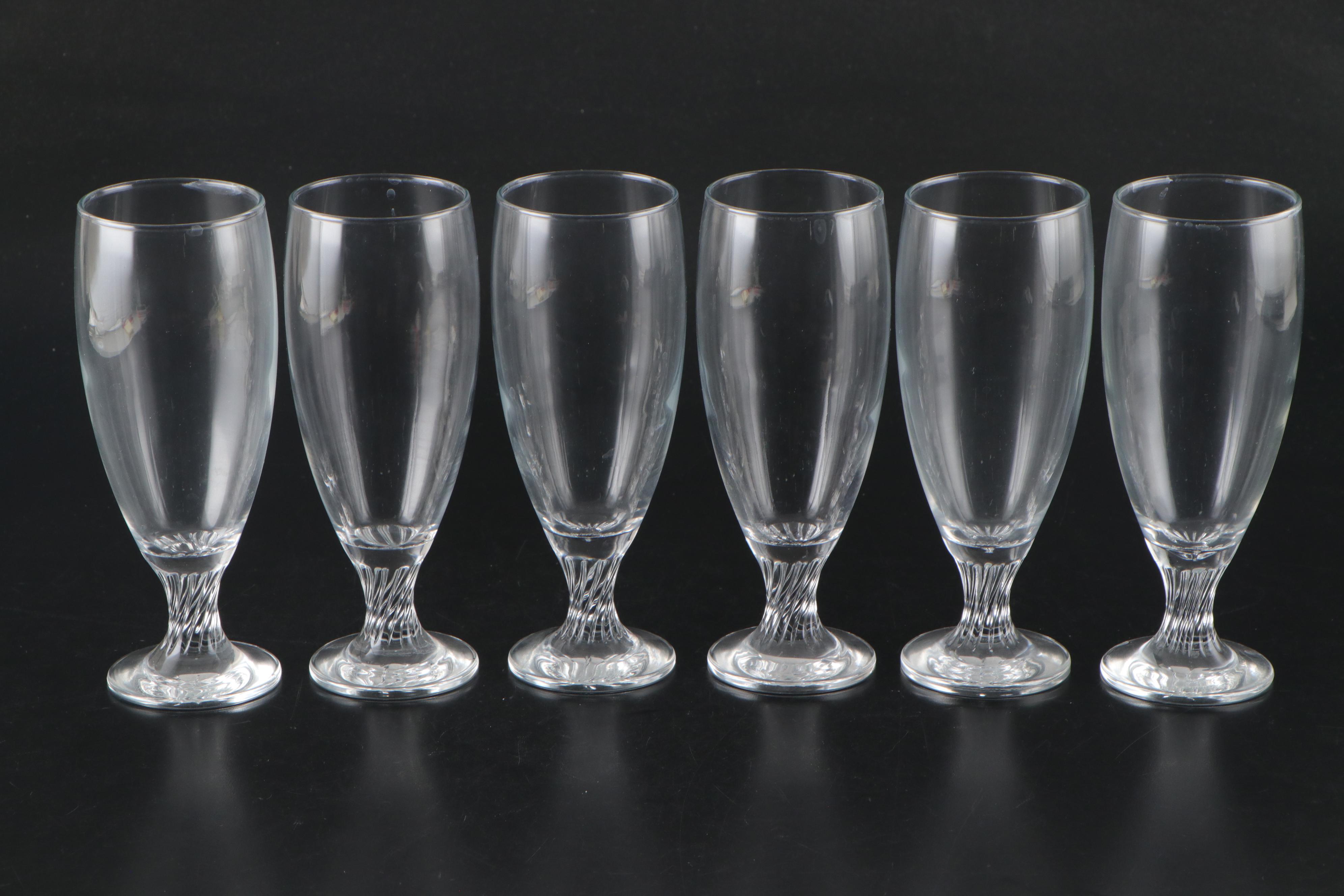 Spiral Stem Glass Iced Tea Glasses