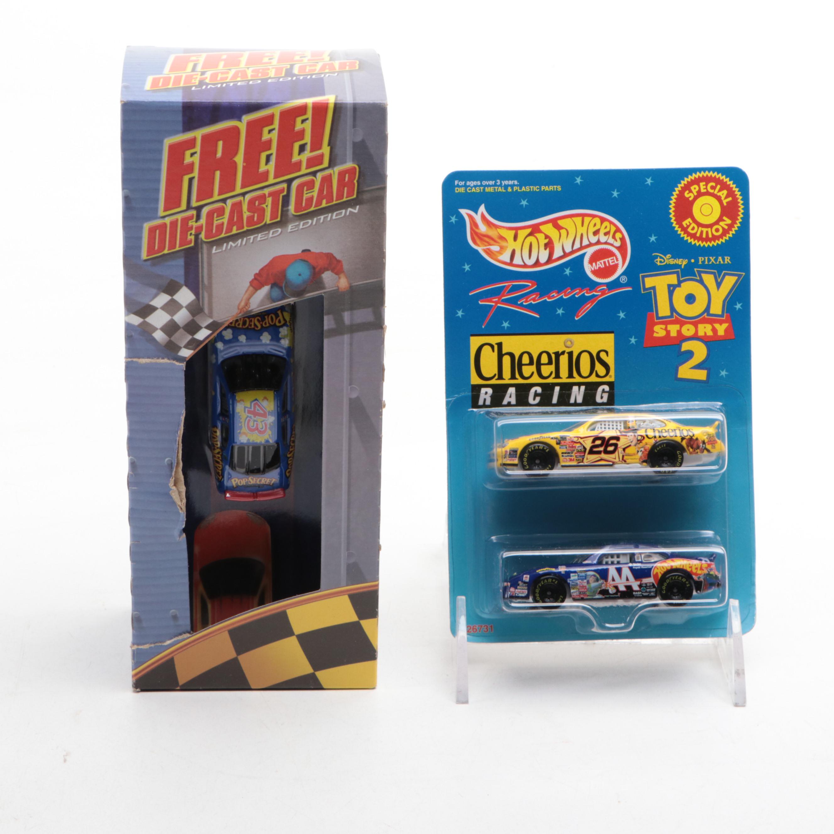 Hot Wheels NASCAR Diecast Toy Cars with Toy Story 2 and Cheerios Racing Cars