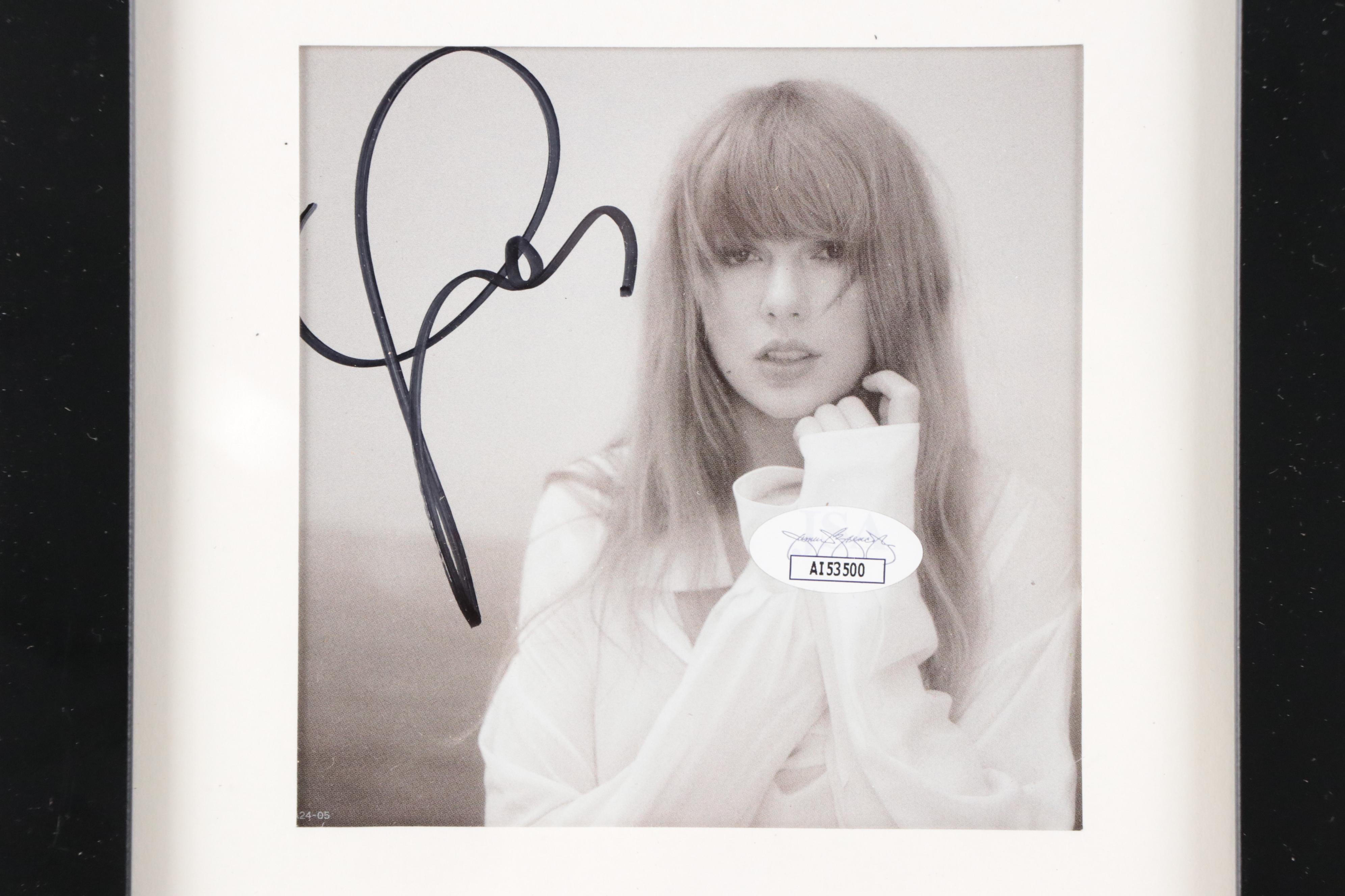 Taylor Swift Signed "The Tortured Poets Department" CD Booklet in Matted Frame