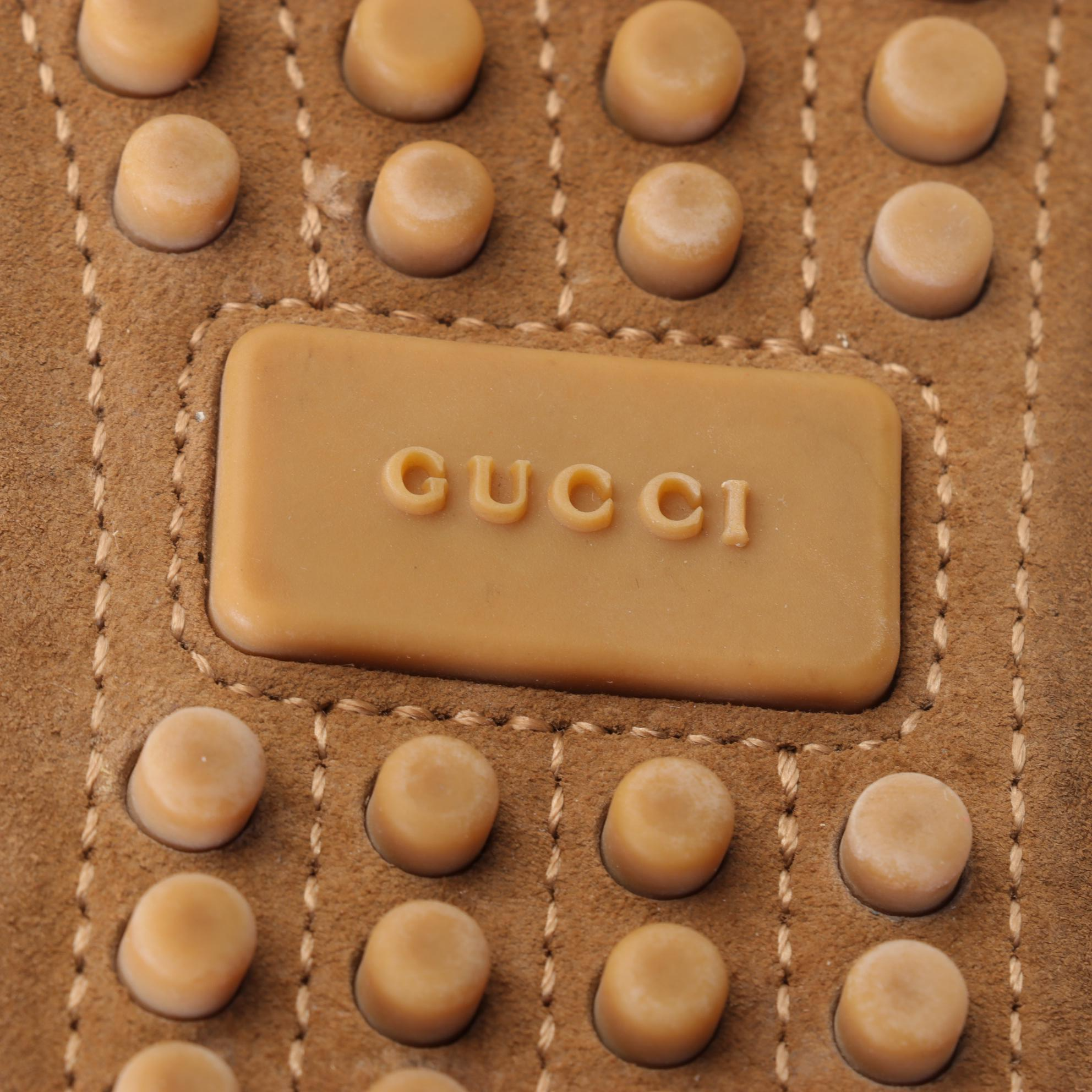 Gucci Tan Suede Horsebit Driver Loafers