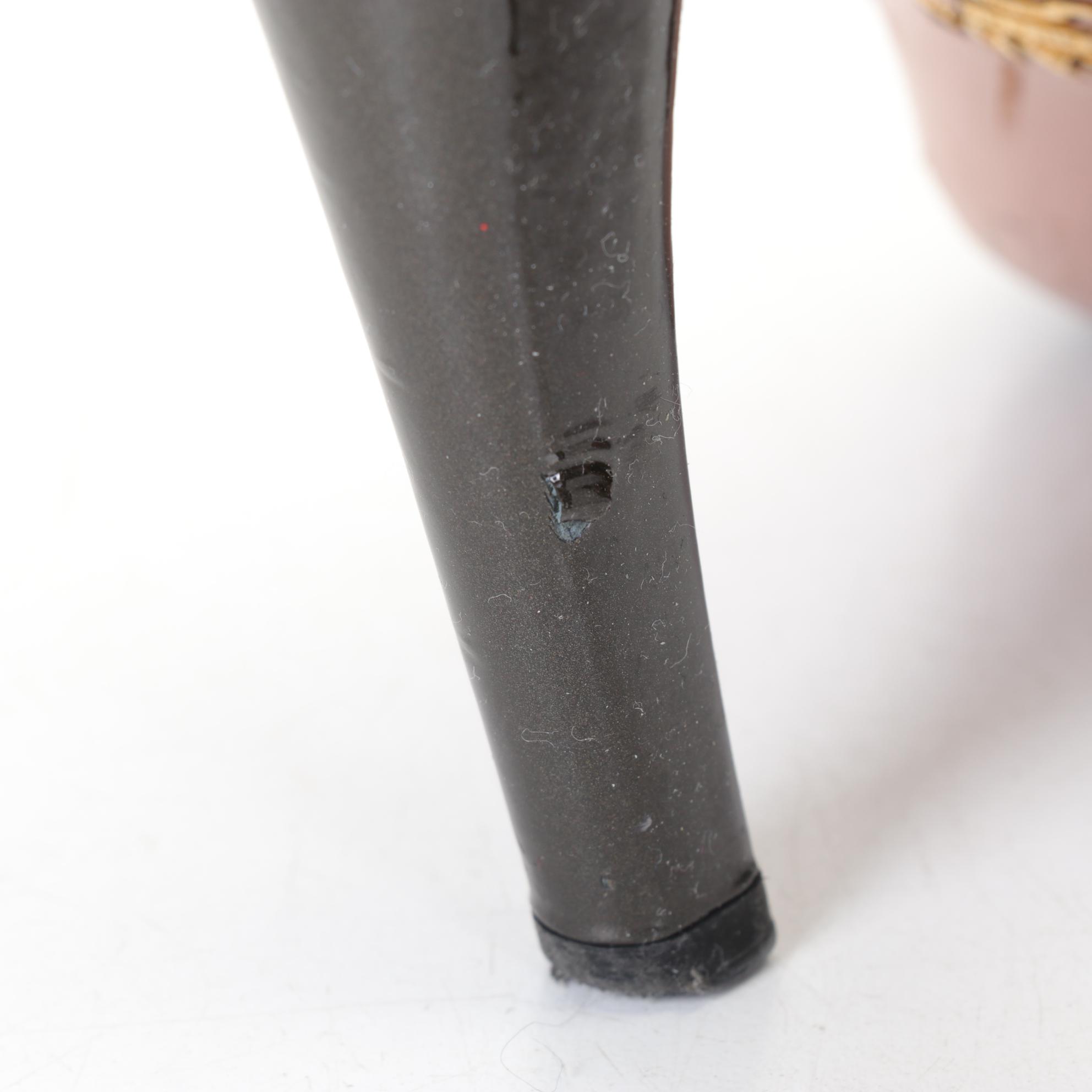 Prada Patent Leather Peep Toe Pumps In Graphite