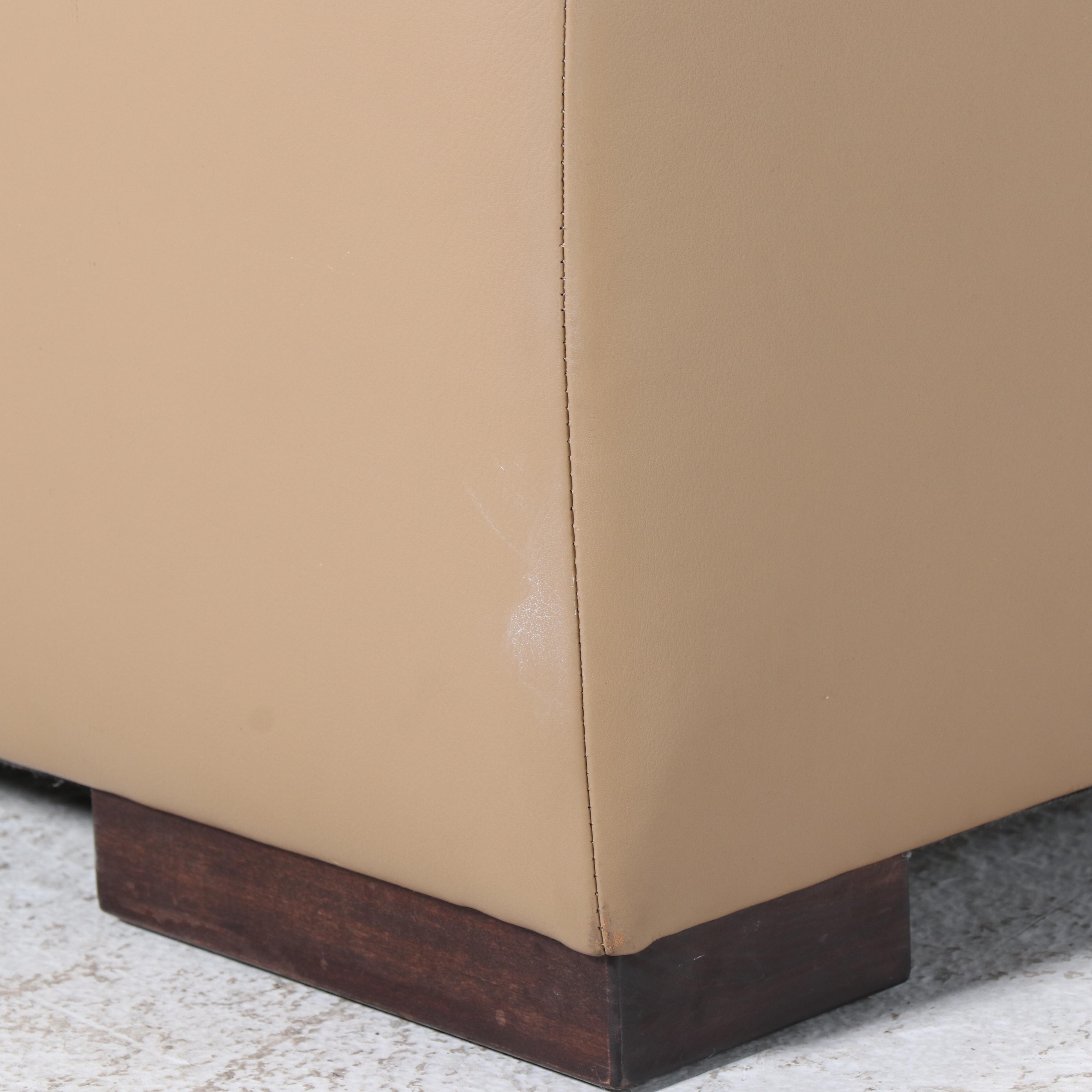 Contemporary Leather Bench