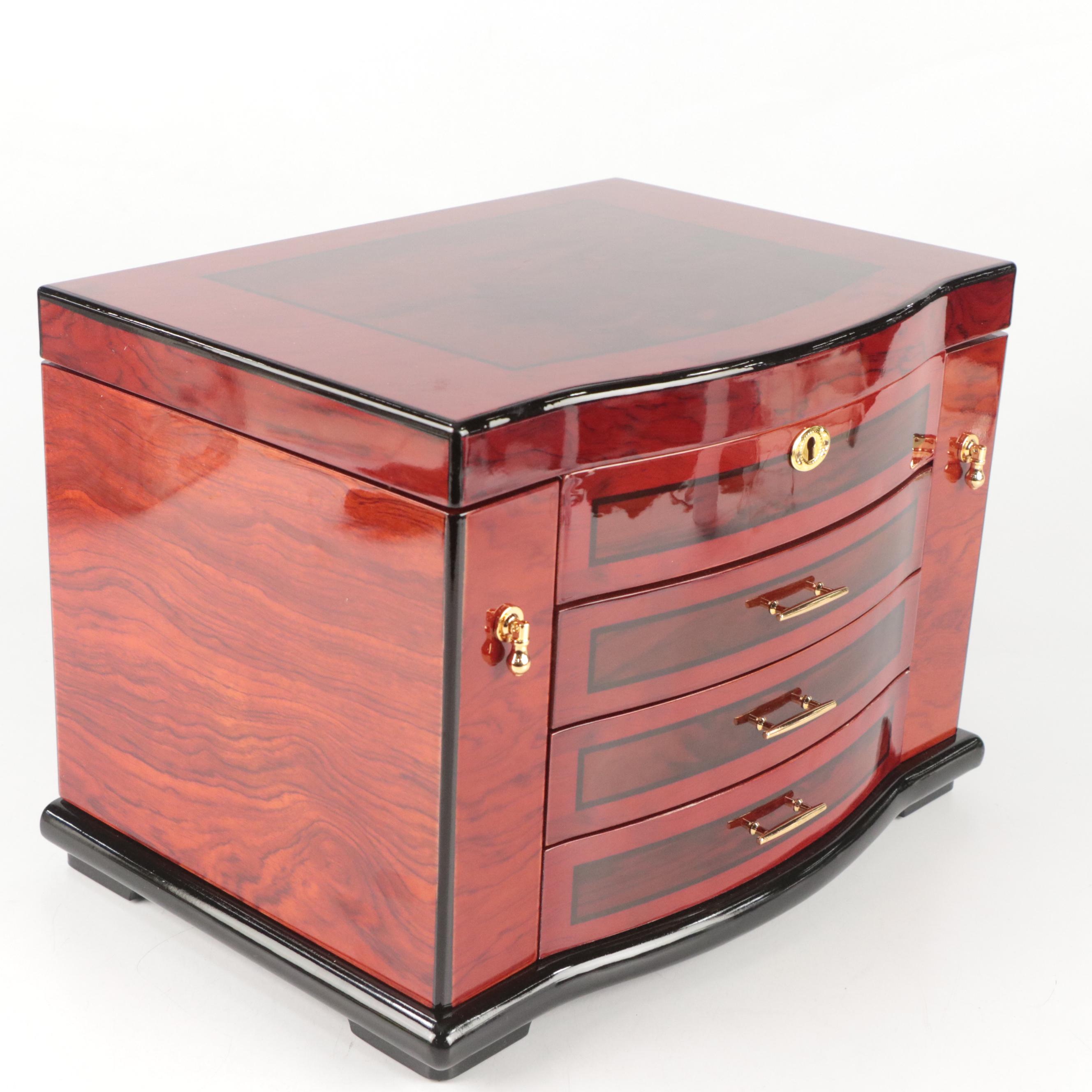 Jere High Gloss Wood Jewelry Box