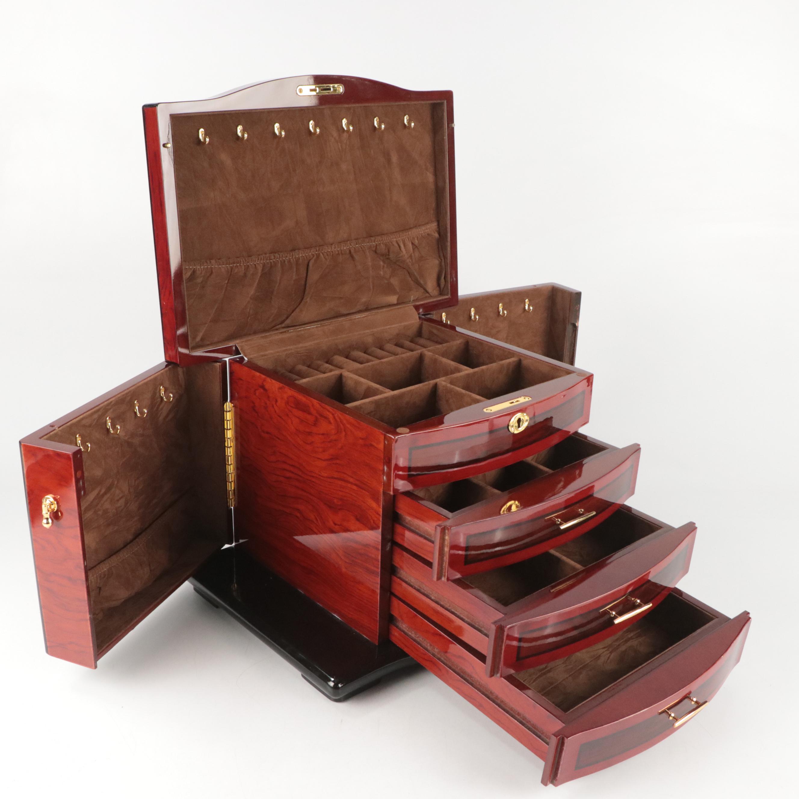 Jere High Gloss Wood Jewelry Box