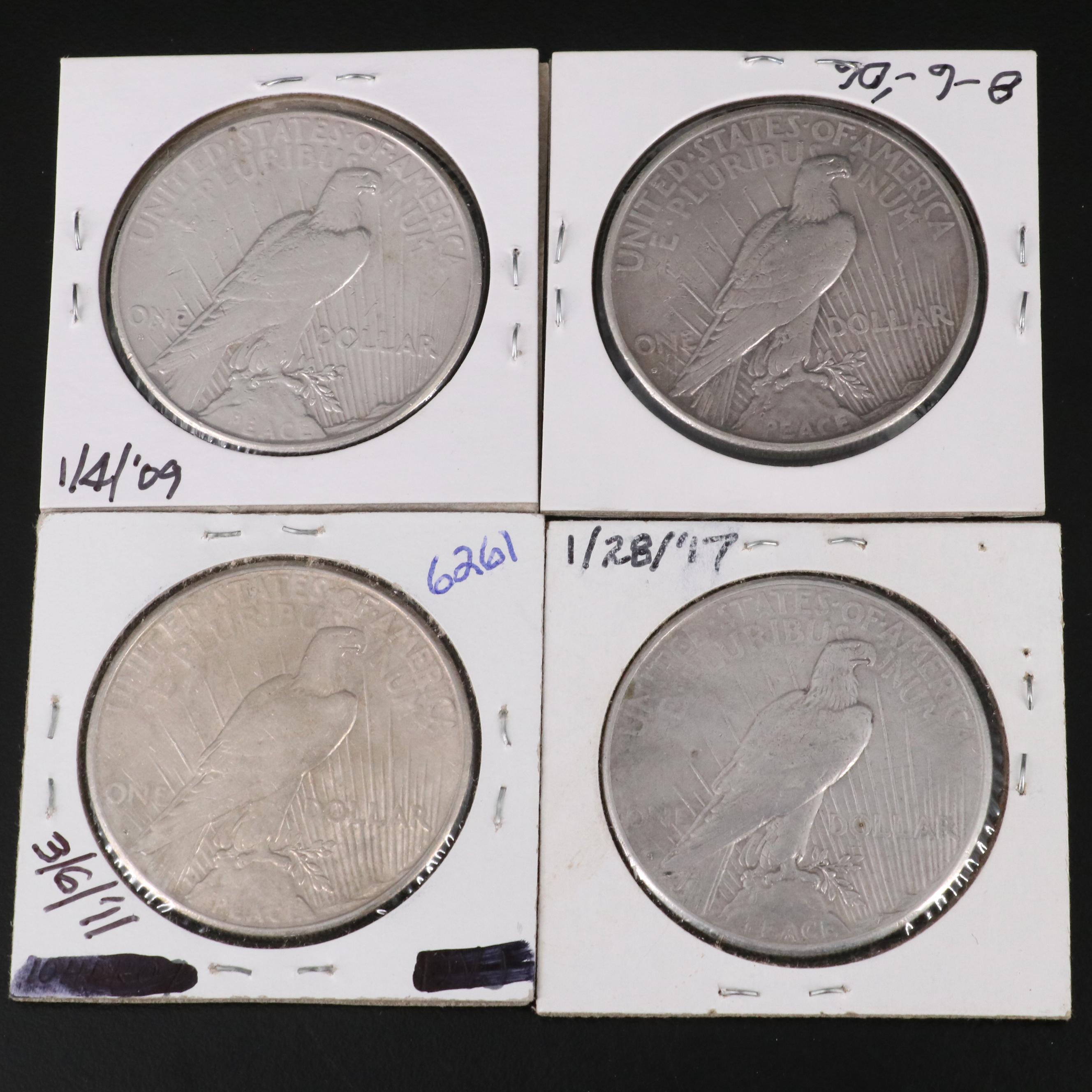 Ten Peace Silver Dollars, 1923-S to 1926-S