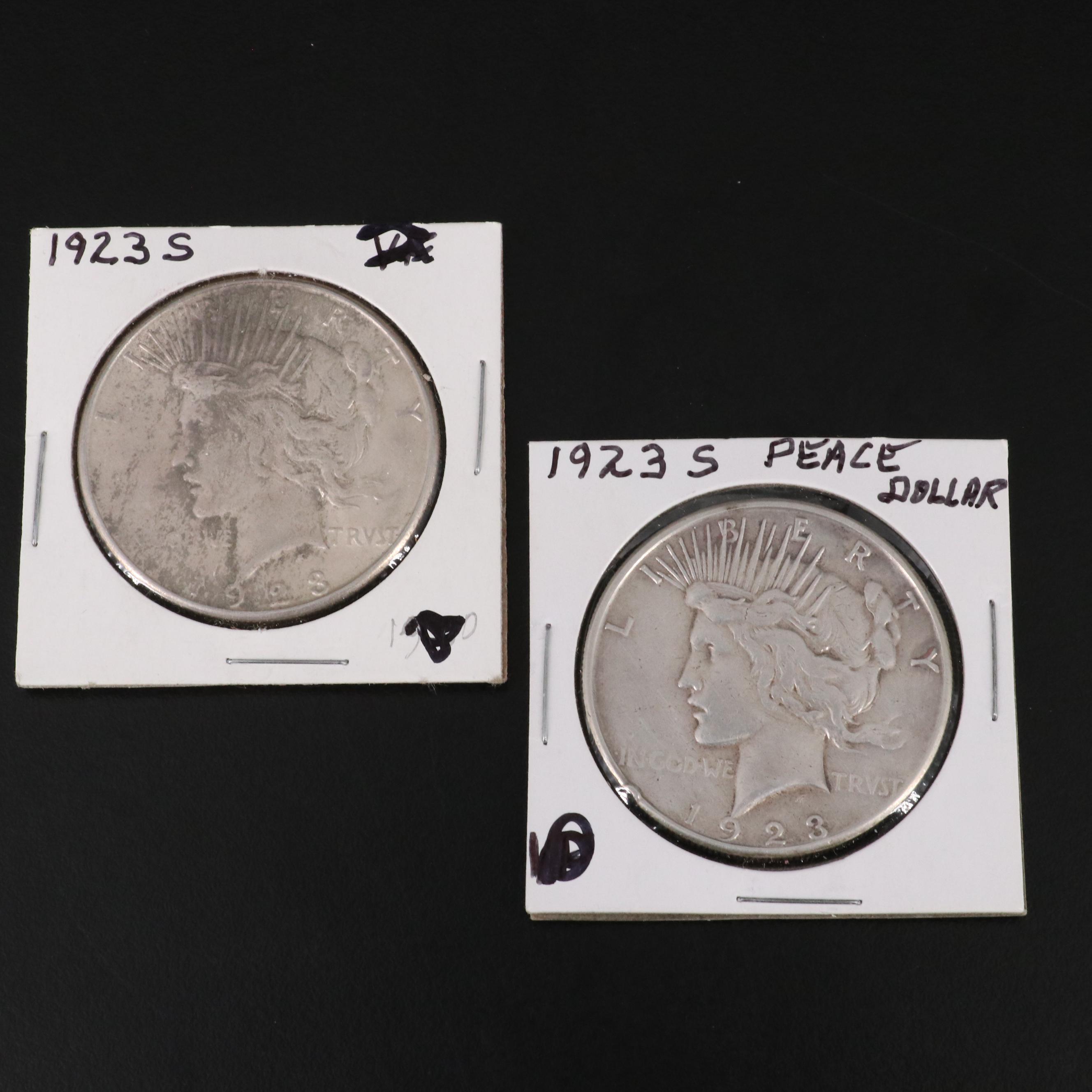 Ten Peace Silver Dollars, 1923-S to 1926-S
