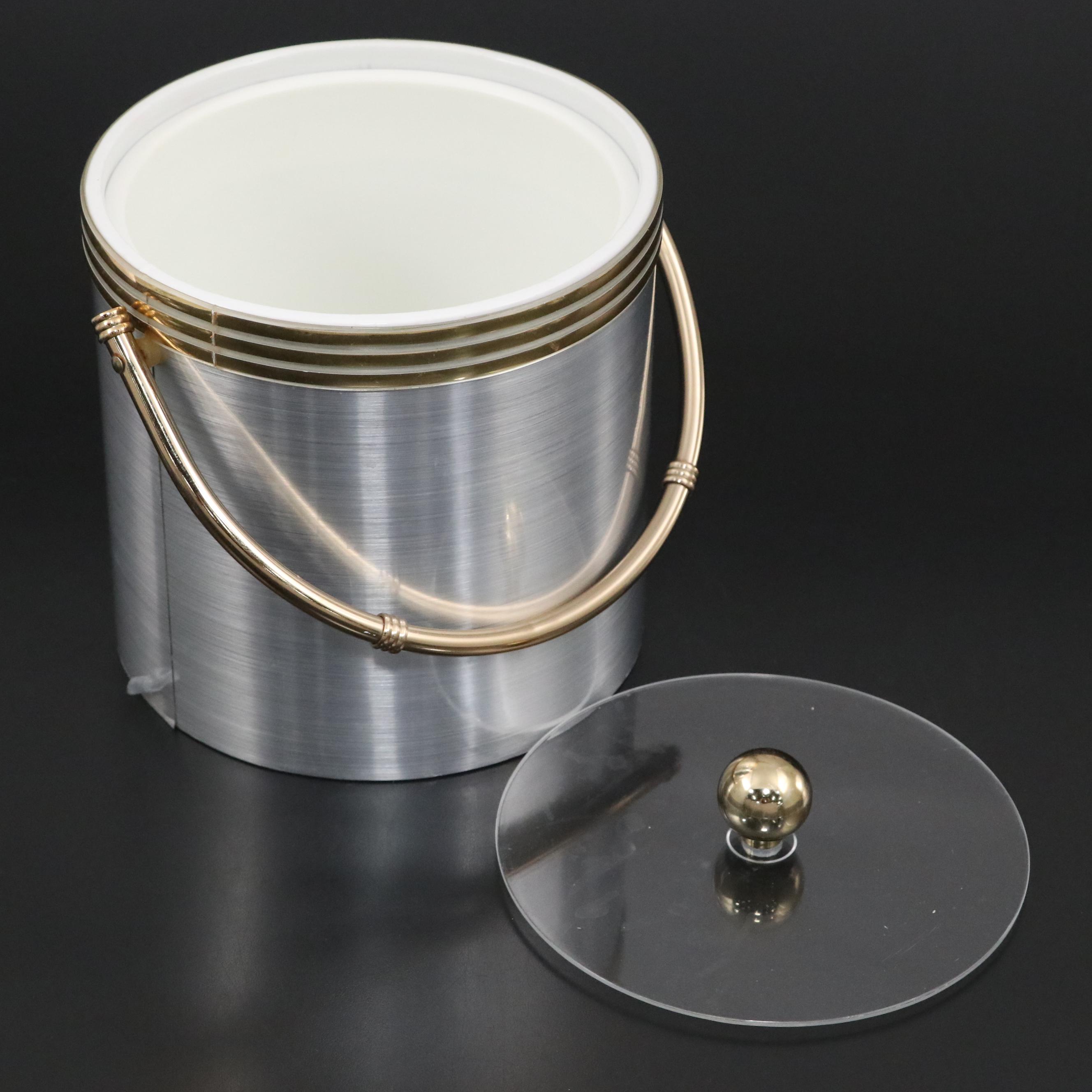 Glass Wine Glasses and Ice Bucket