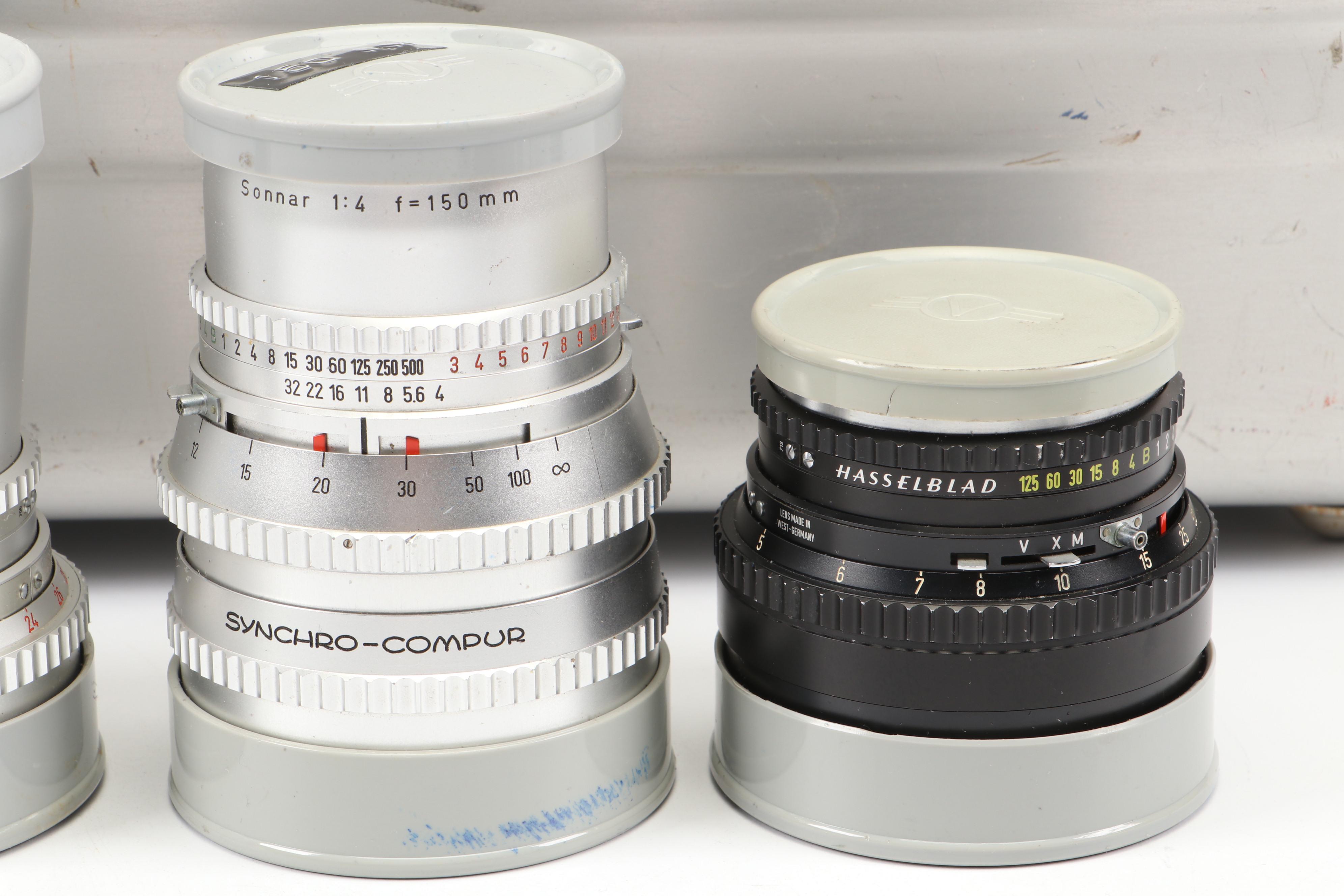 Hasselblad 500 C With Arca-Swiss Polaroid Back, Lens, Rings, Adapters, Filters