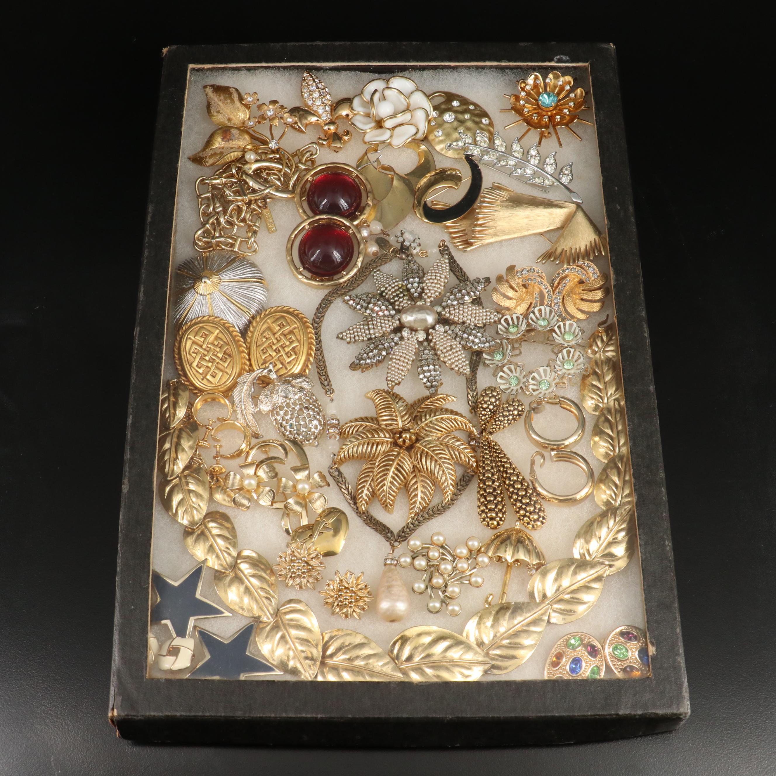 Miriam Haskell Brooch and Necklace Featured in Vintage Jewelry