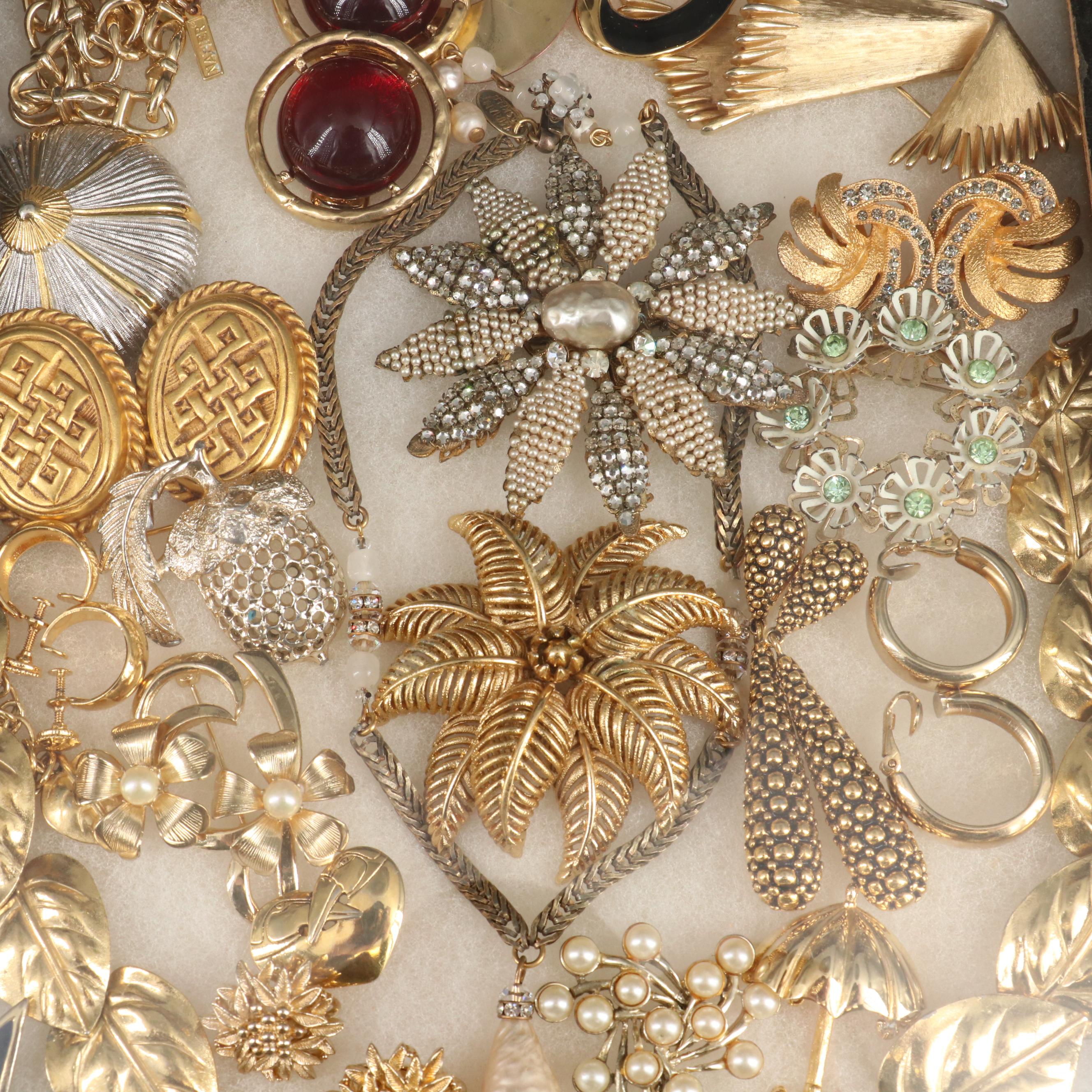 Miriam Haskell Brooch and Necklace Featured in Vintage Jewelry