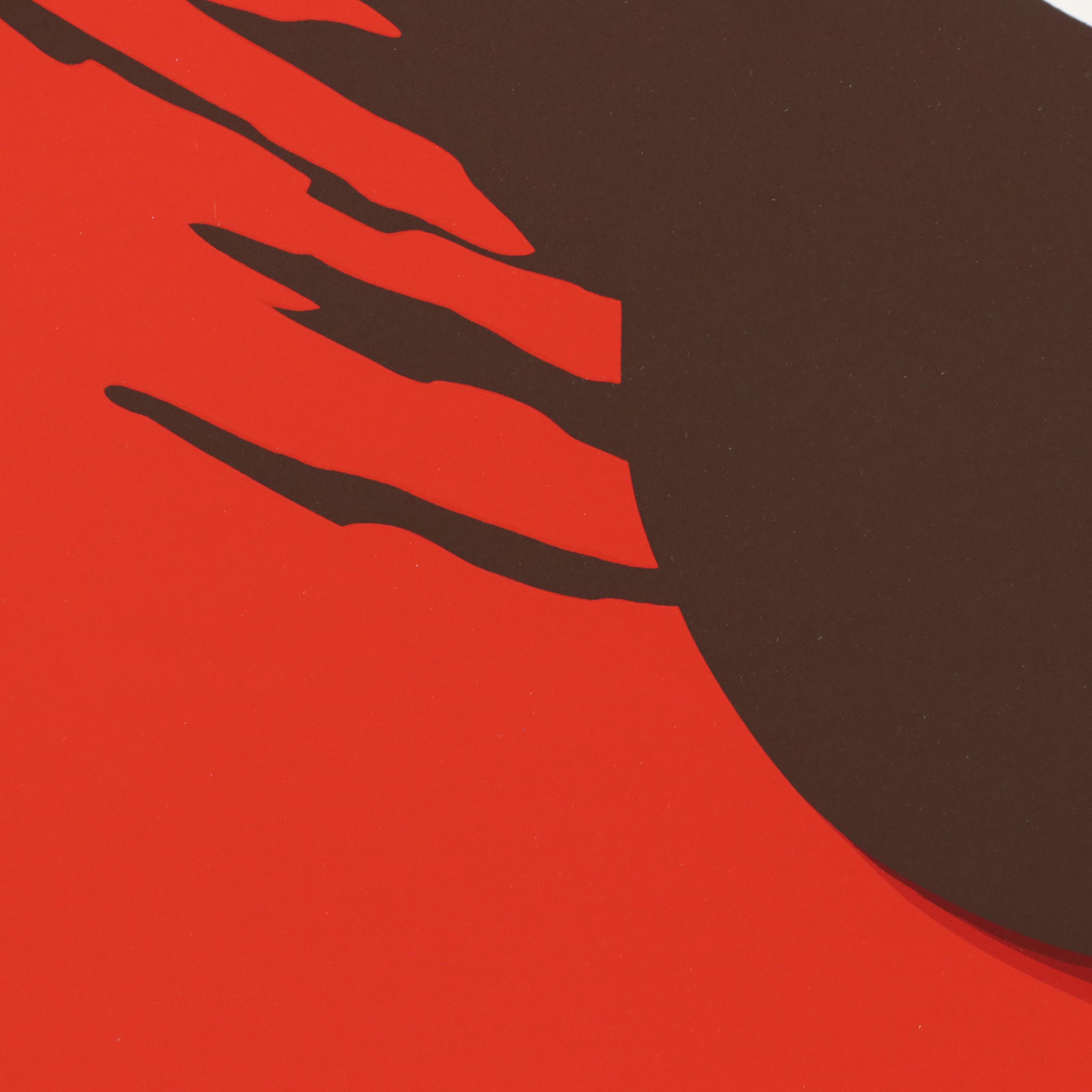 Thomas W. Benton Abstract Serigraph "Evolution Series – Red," 1981