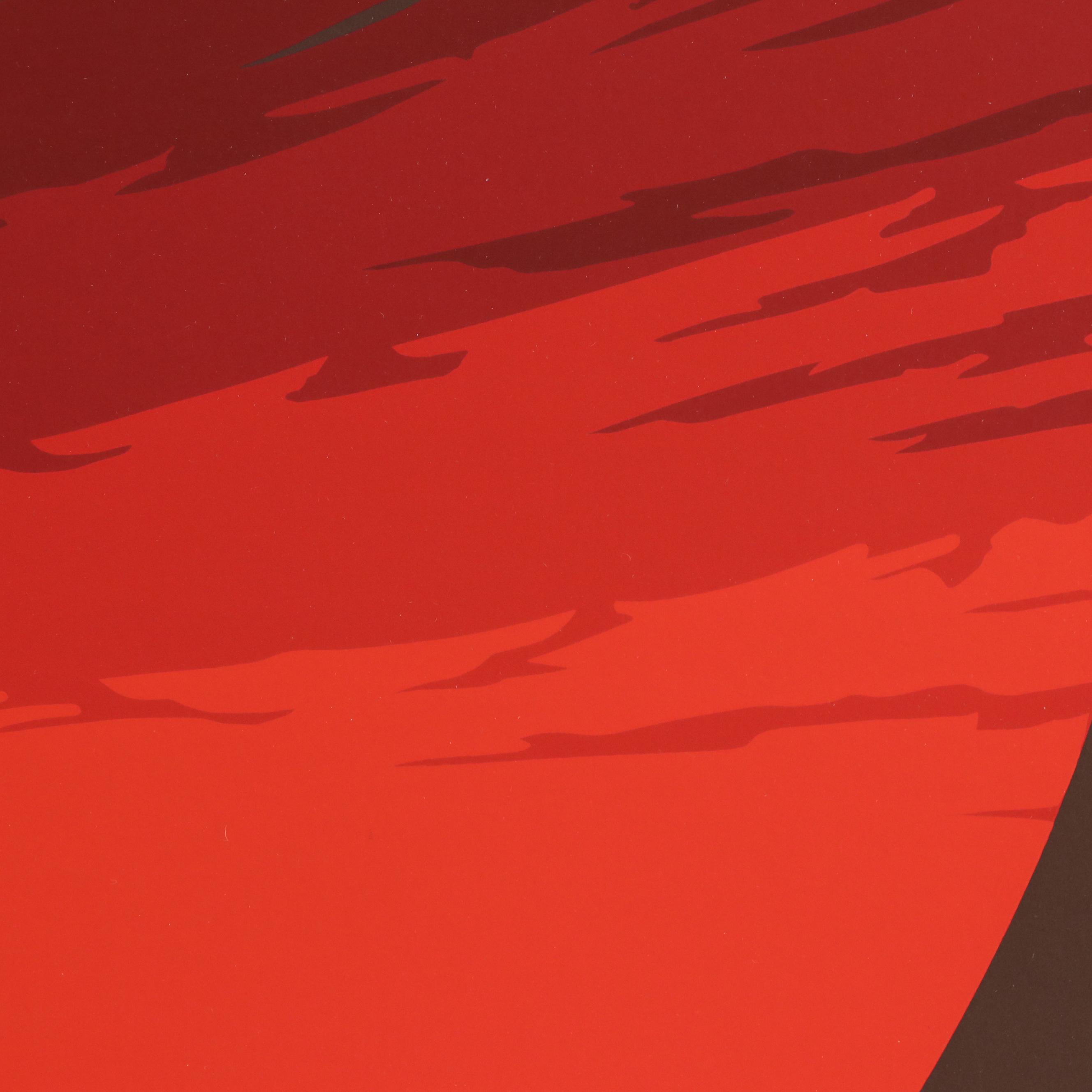 Thomas W. Benton Abstract Serigraph "Evolution Series – Red," 1981