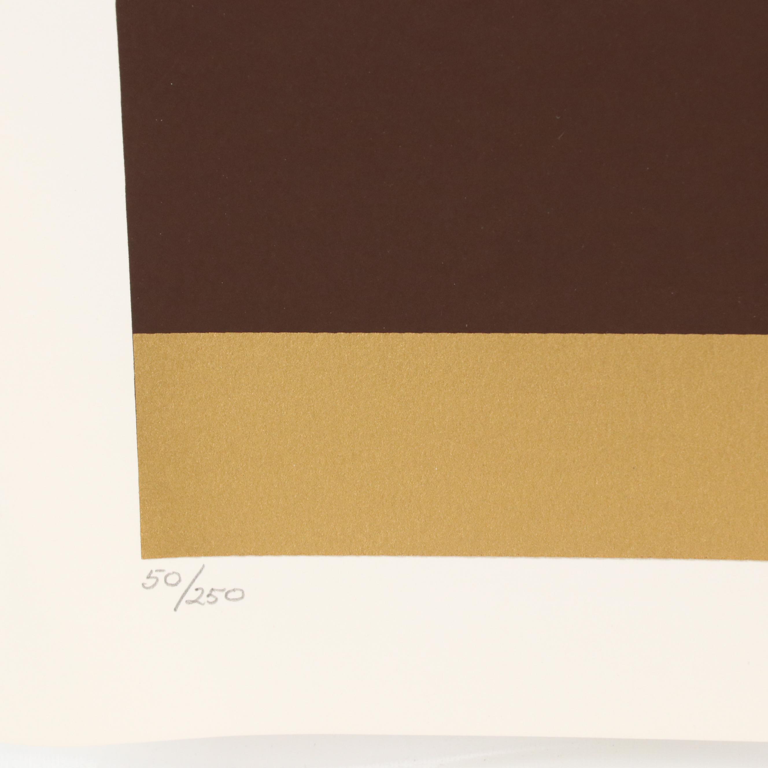 Thomas W. Benton Abstract Serigraph "Evolution Series – Red," 1981