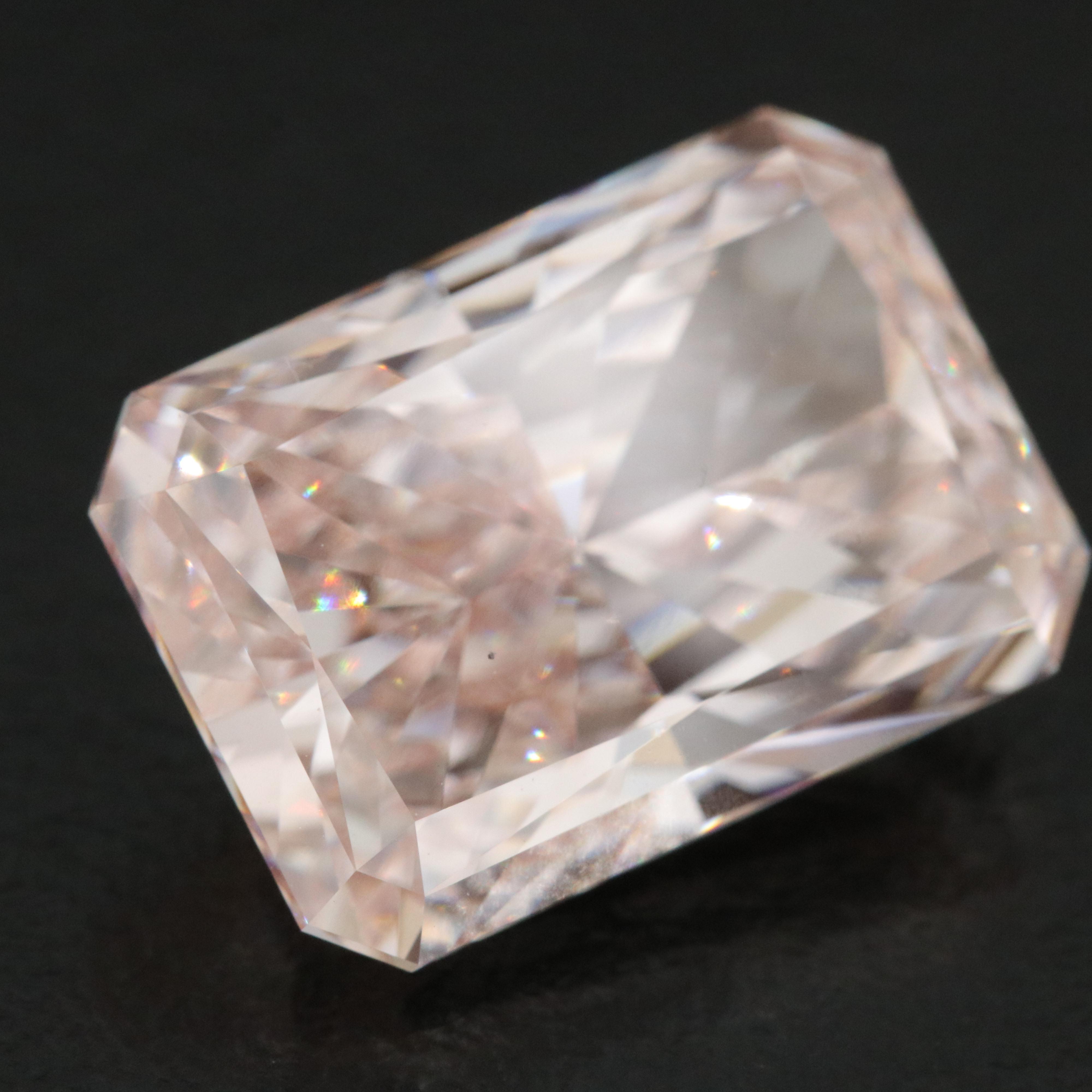 Loose 10.21 CT Lab Grown Fancy Pink Diamond with IGI Report