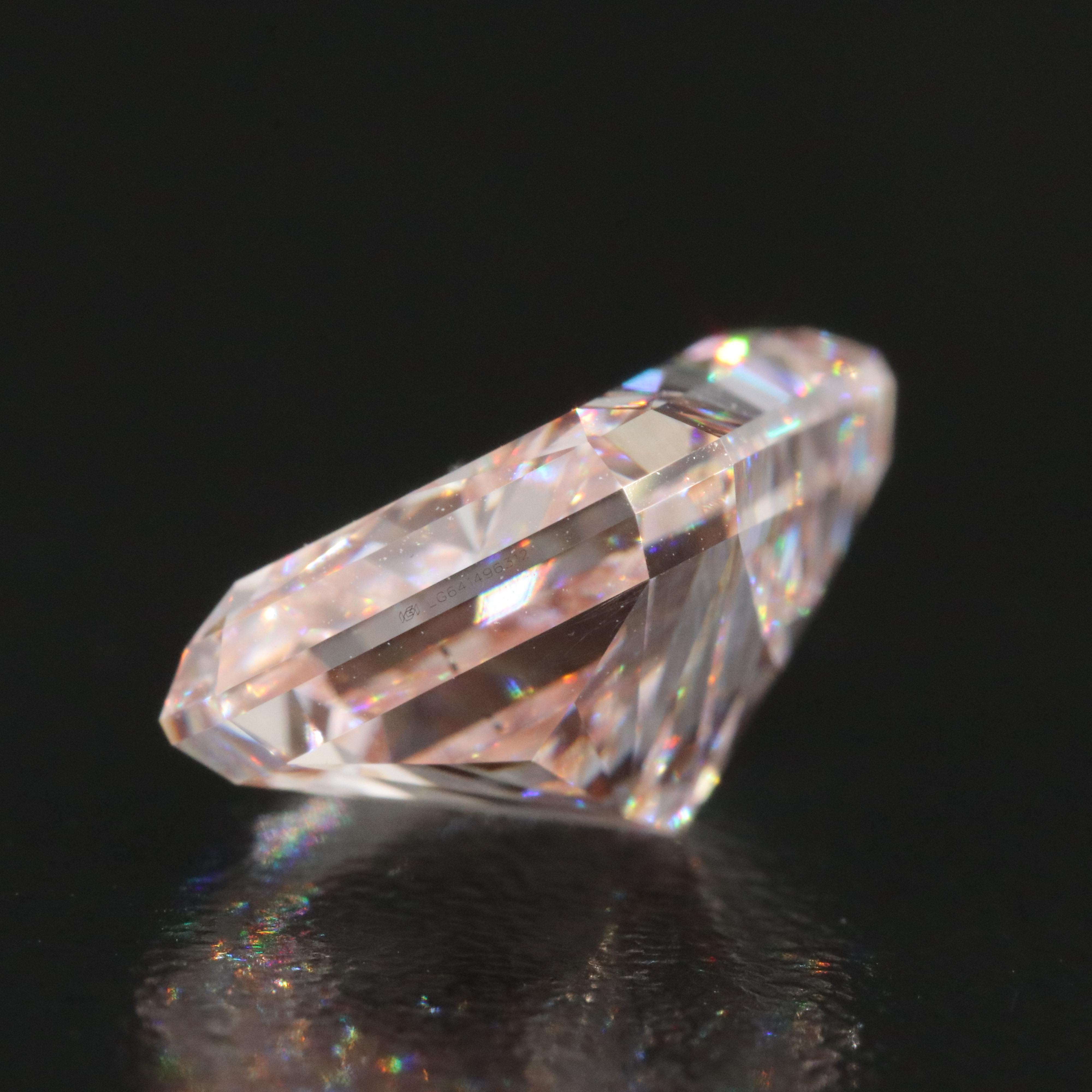 Loose 10.21 CT Lab Grown Fancy Pink Diamond with IGI Report