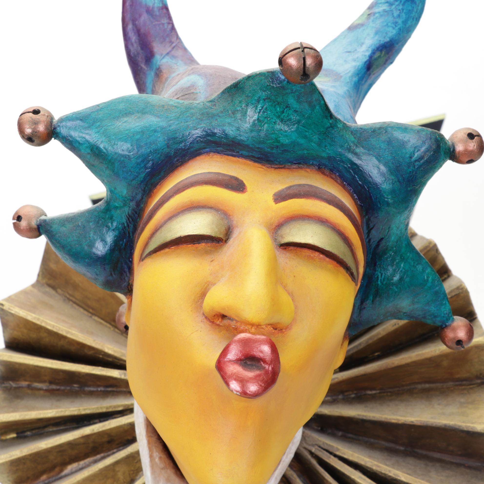 Tony Pellegrino Papier-Mâché Kissing Jack-In-The-Box Sculpture, 1998