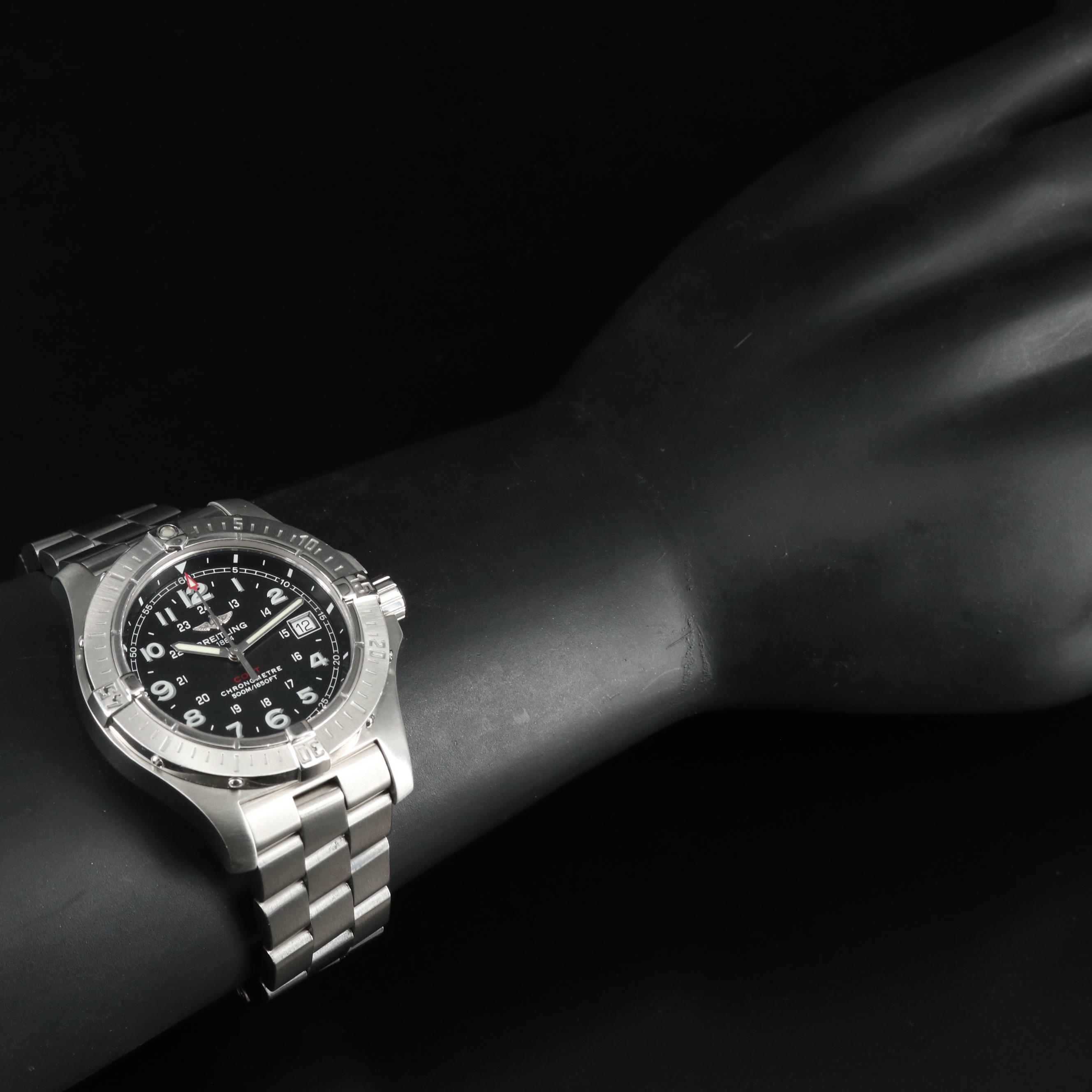 Breitling Colt Quartz II Steel 41mm Black Dial Watch