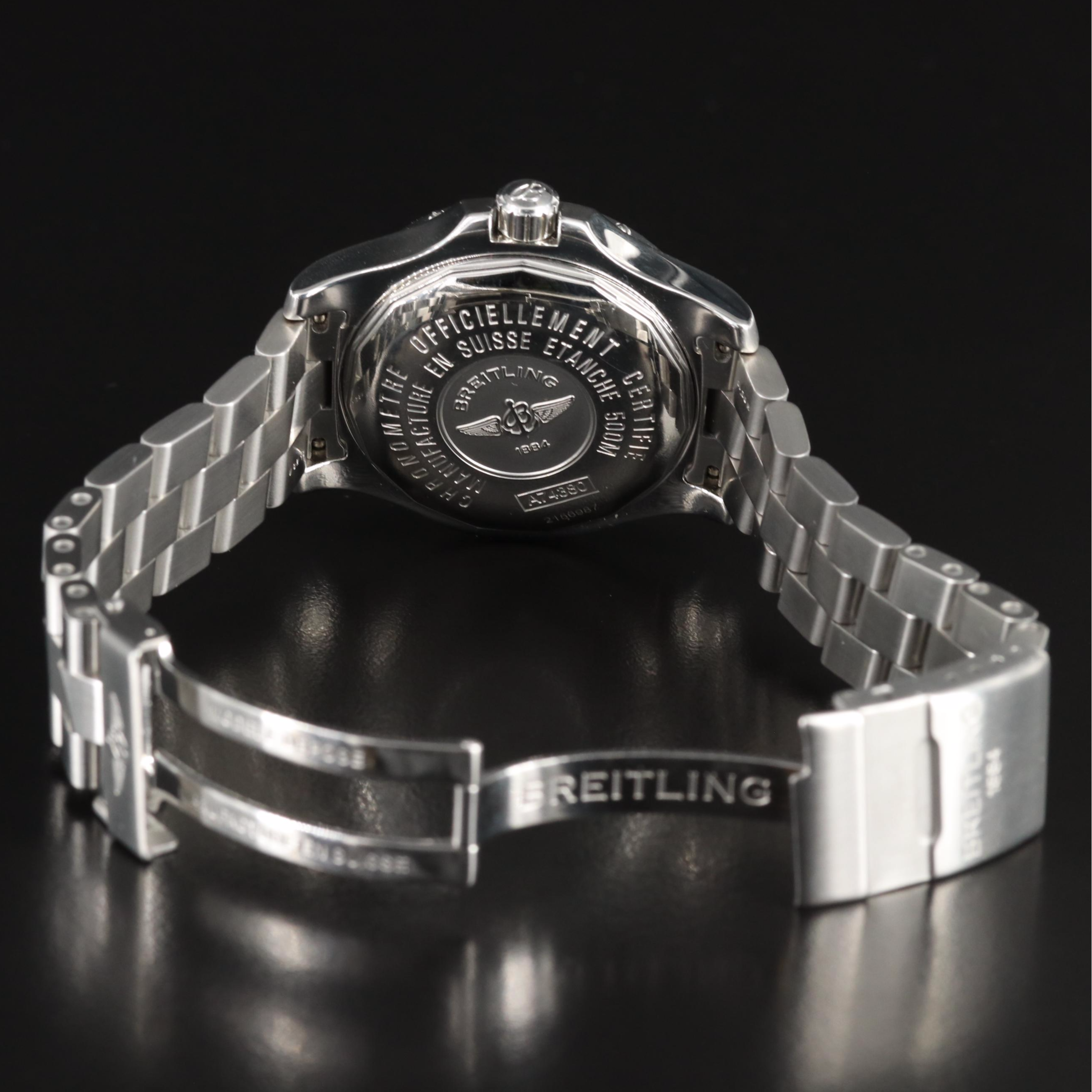 Breitling Colt Quartz II Steel 41mm Black Dial Watch
