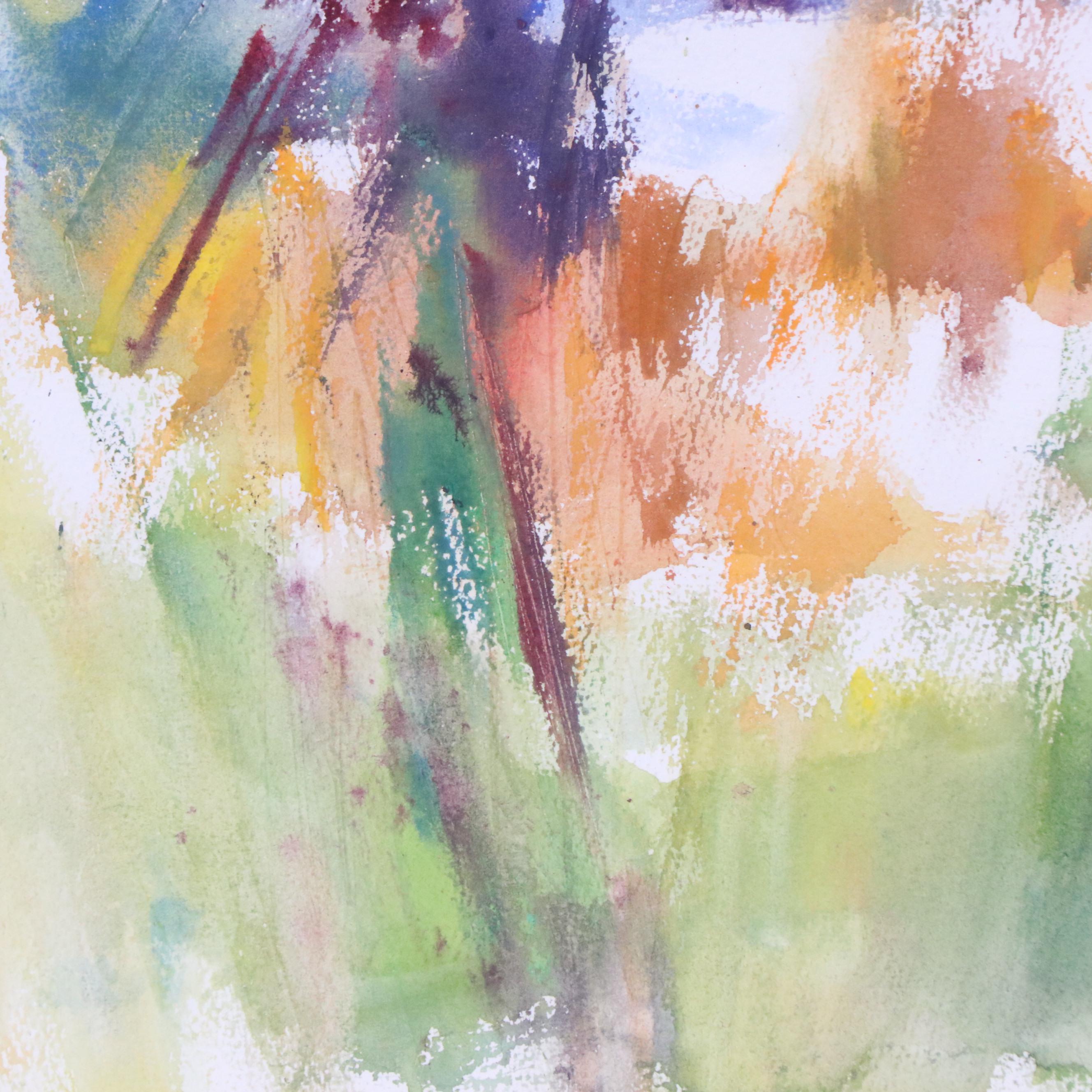 Abstract Landscape Watercolor Painting, 1974