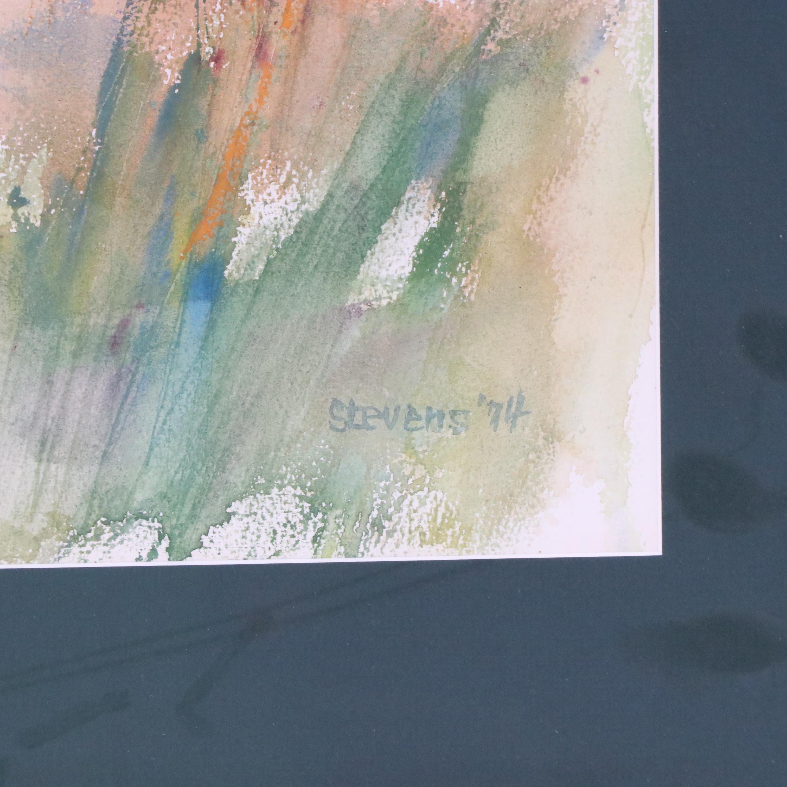 Abstract Landscape Watercolor Painting, 1974