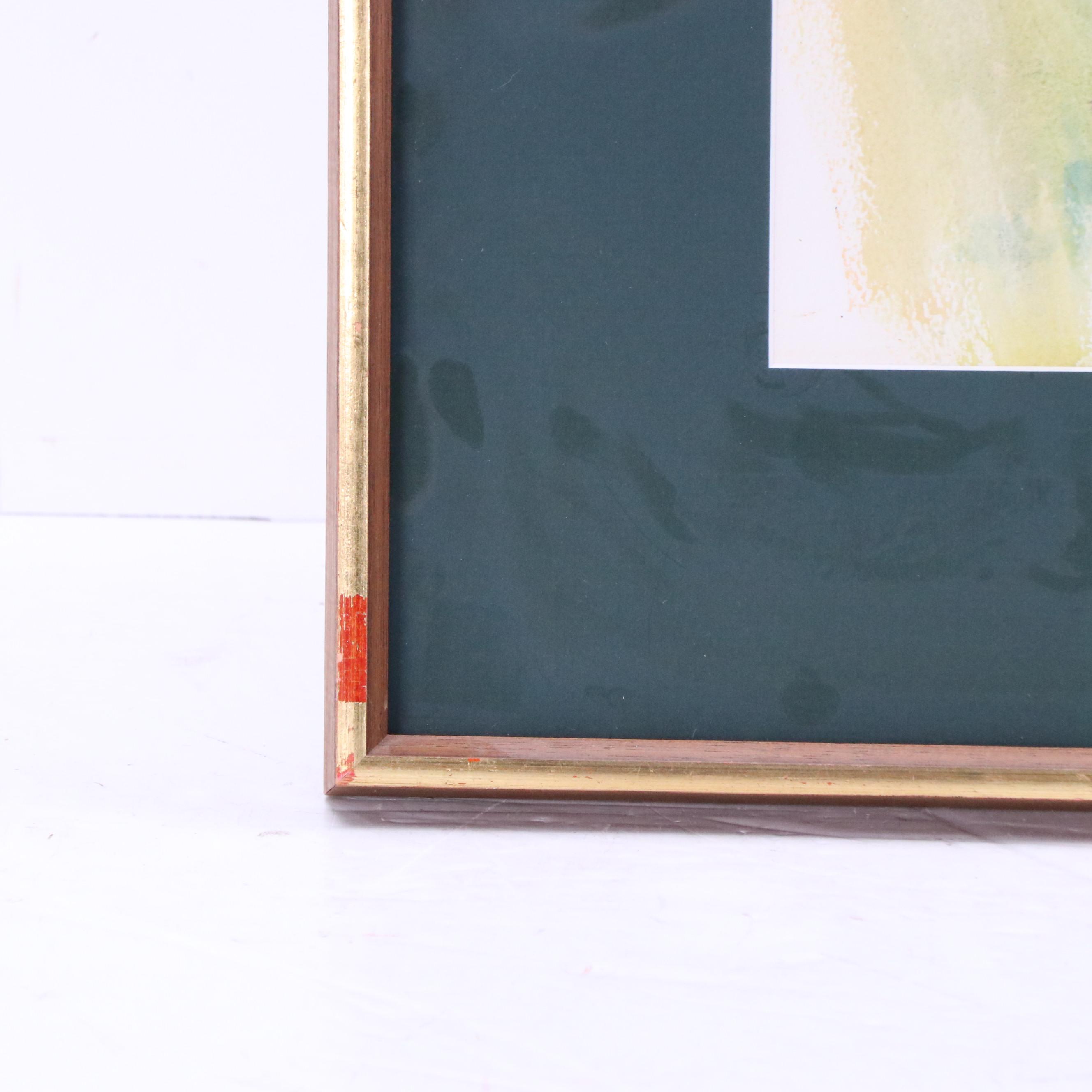 Abstract Landscape Watercolor Painting, 1974