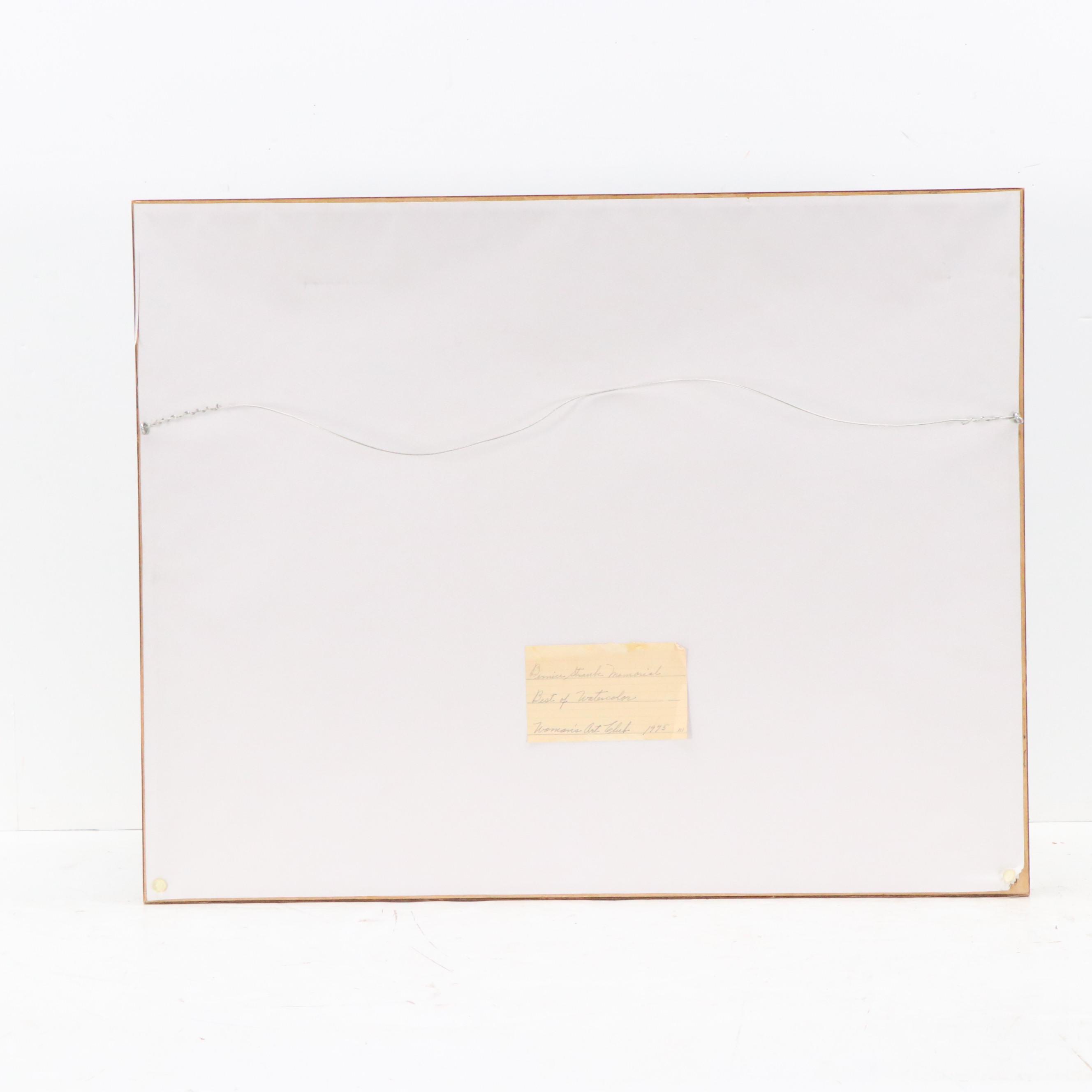 Abstract Landscape Watercolor Painting, 1974