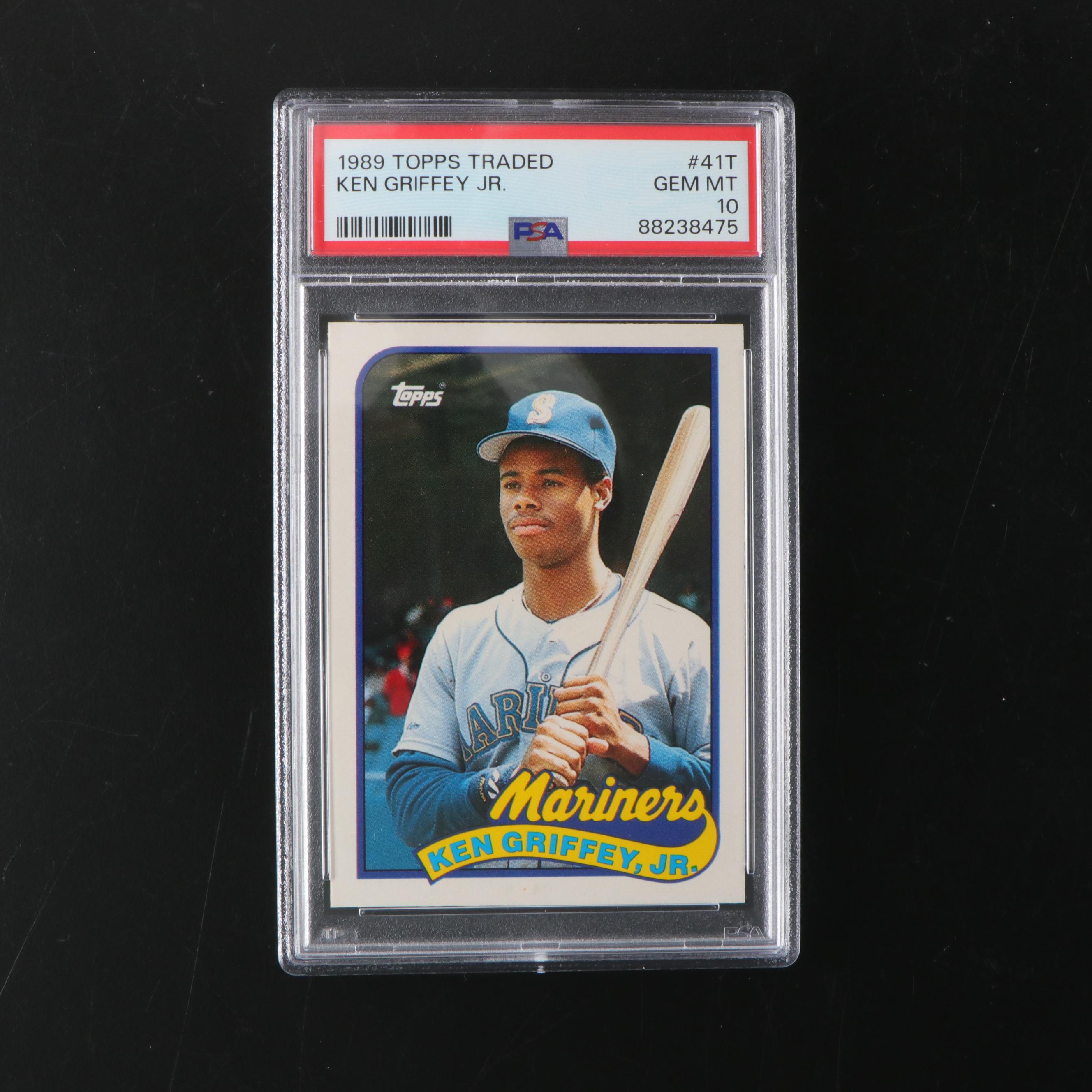 1989 Topps Traded Ken Griffey Jr. Rookie Baseball Card #41T Graded PSA 10