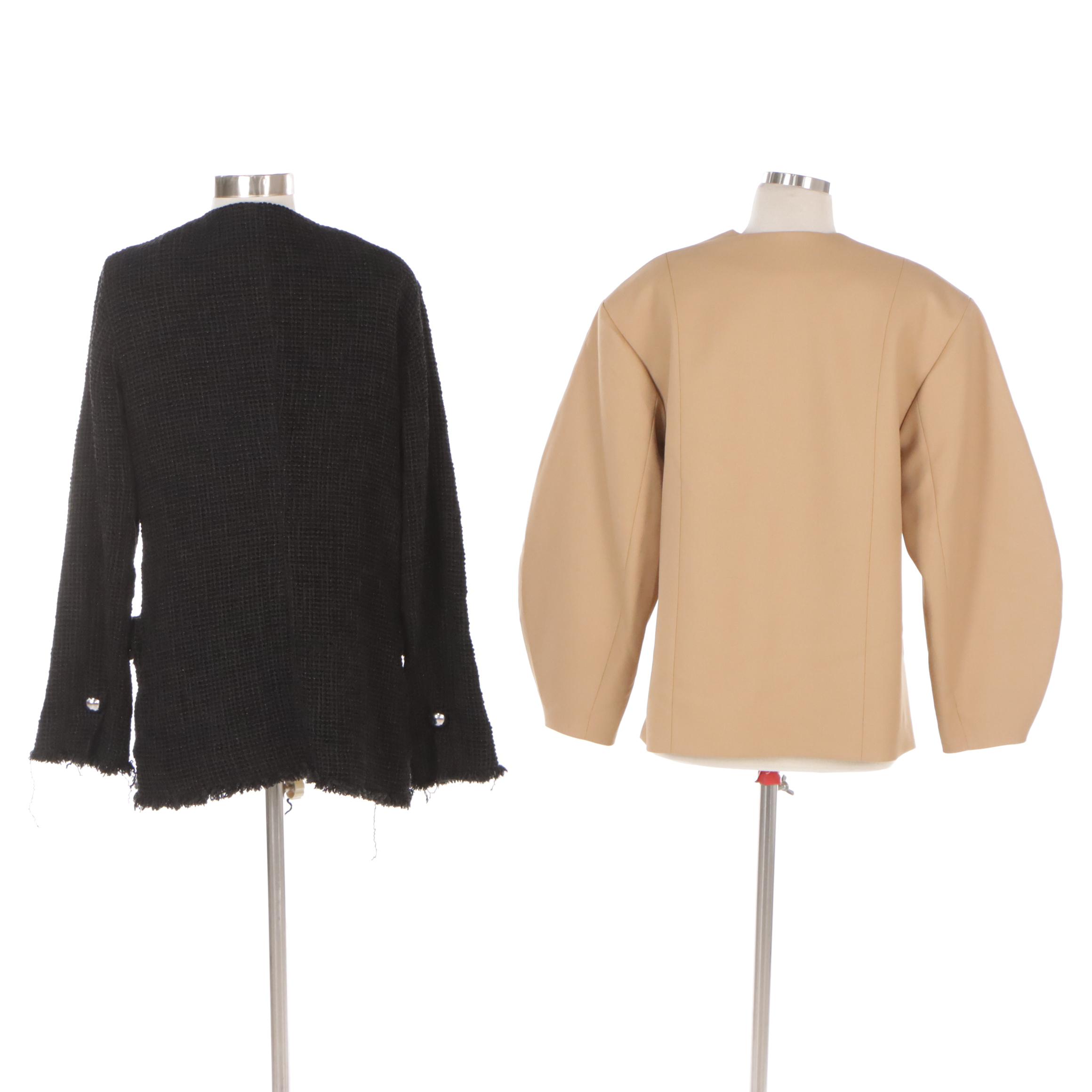 Rodebjer Textured Fringe Jacket and by Malene Birger Jacket with Split Sides