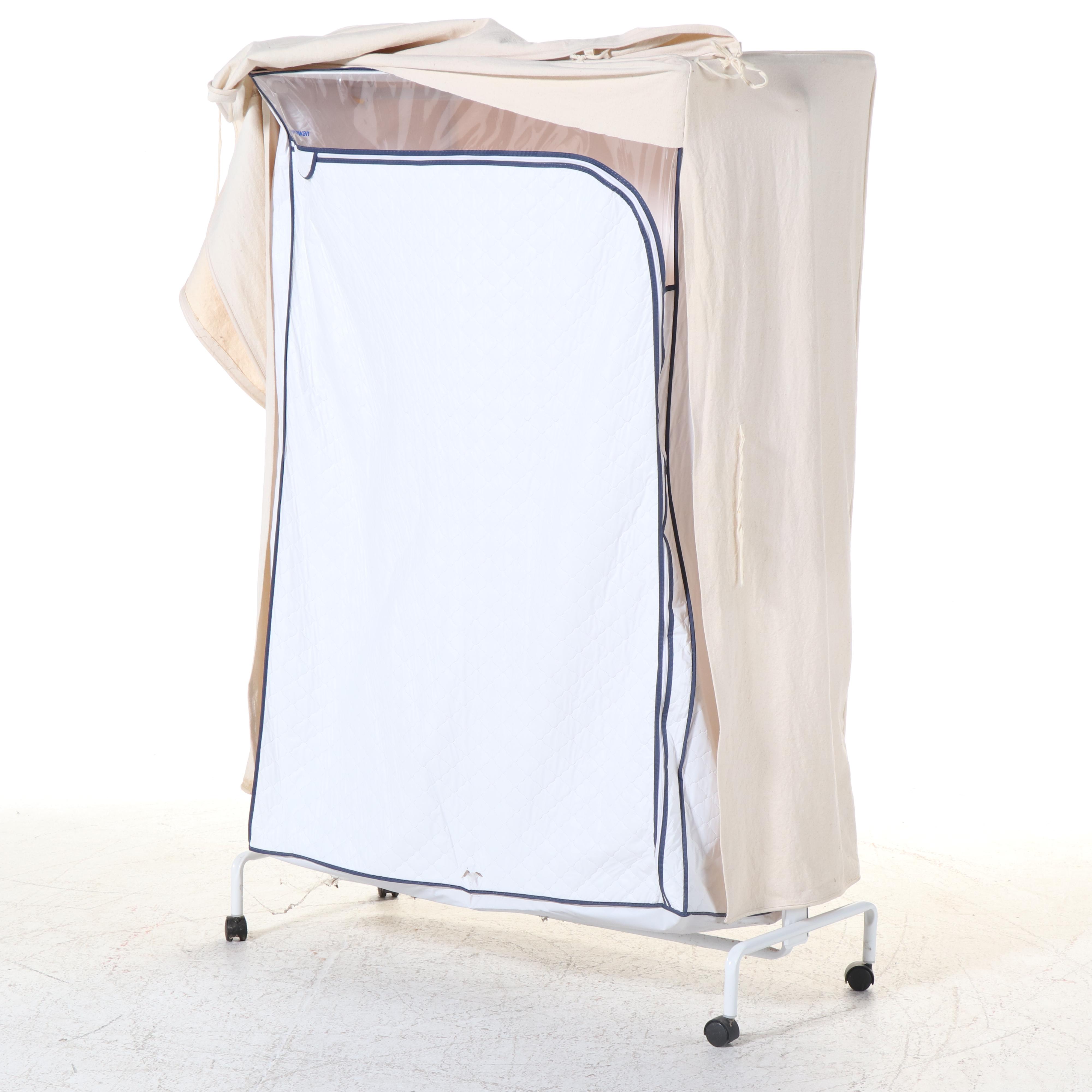 Powder-Coated and Tubular Metal Garment Rack with Lee Rowan Liner