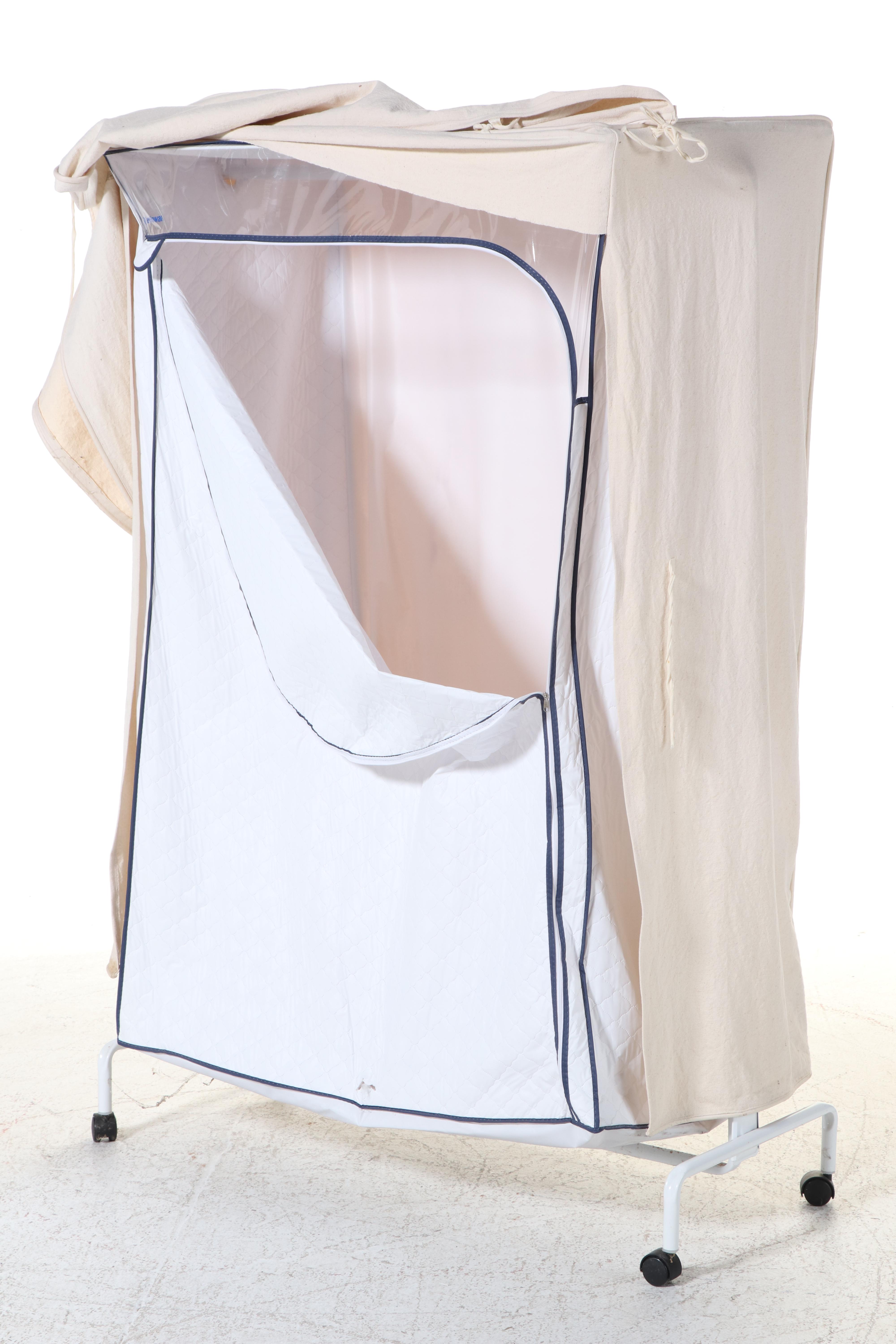 Powder-Coated and Tubular Metal Garment Rack with Lee Rowan Liner