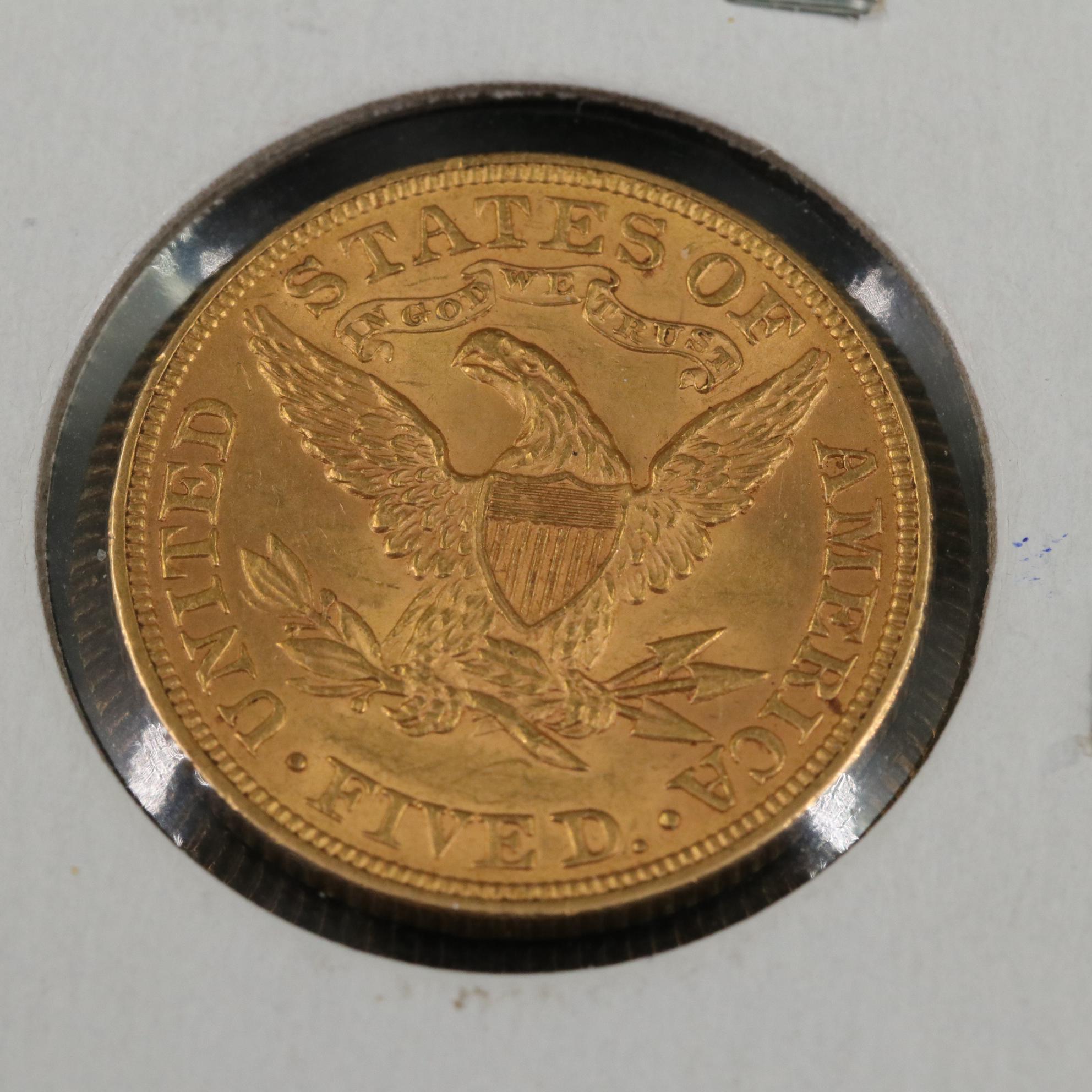 1899 Liberty Head $5 Gold Coin