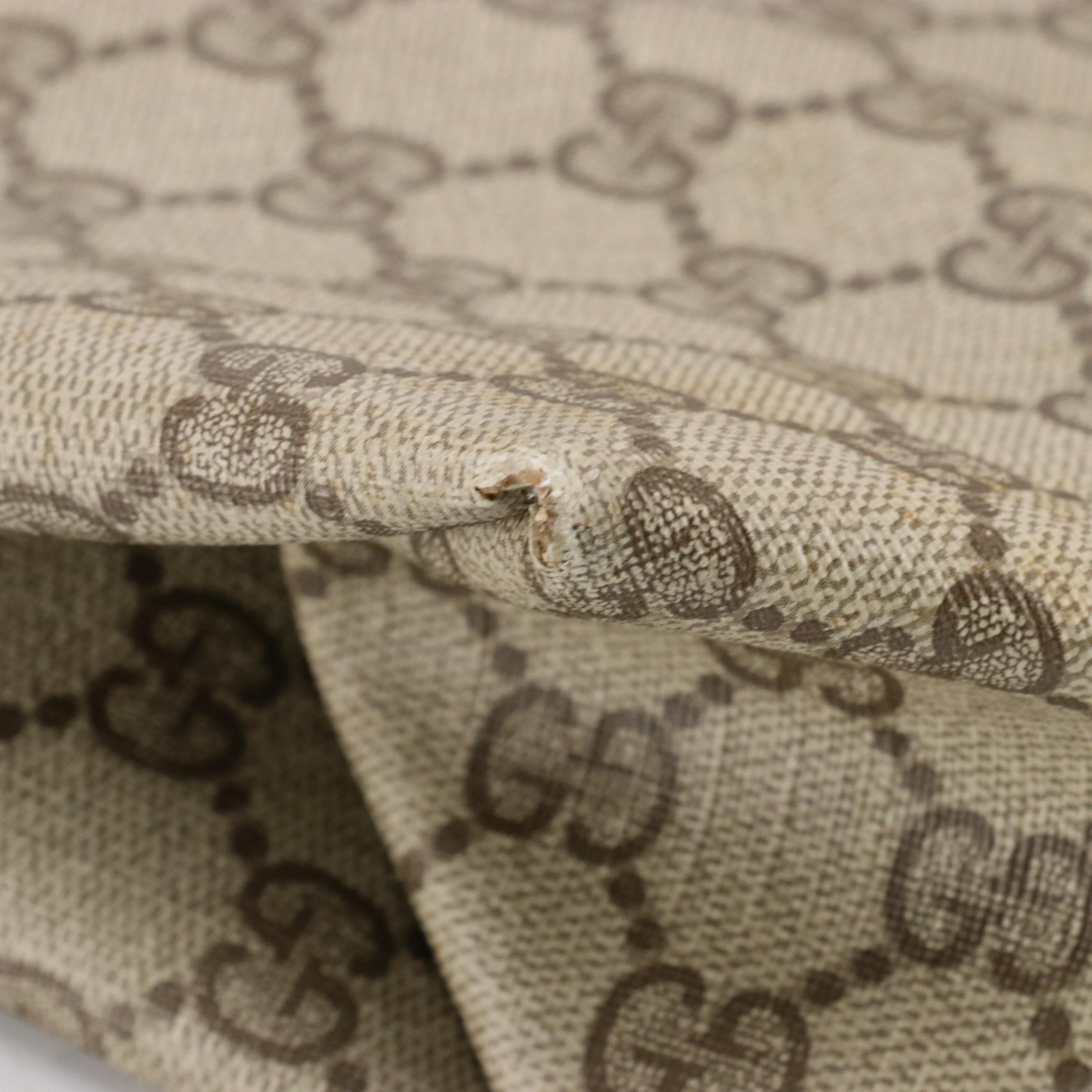 Gucci Accessory Collection Shoulder Tote in GG Supreme Canvas and Leather