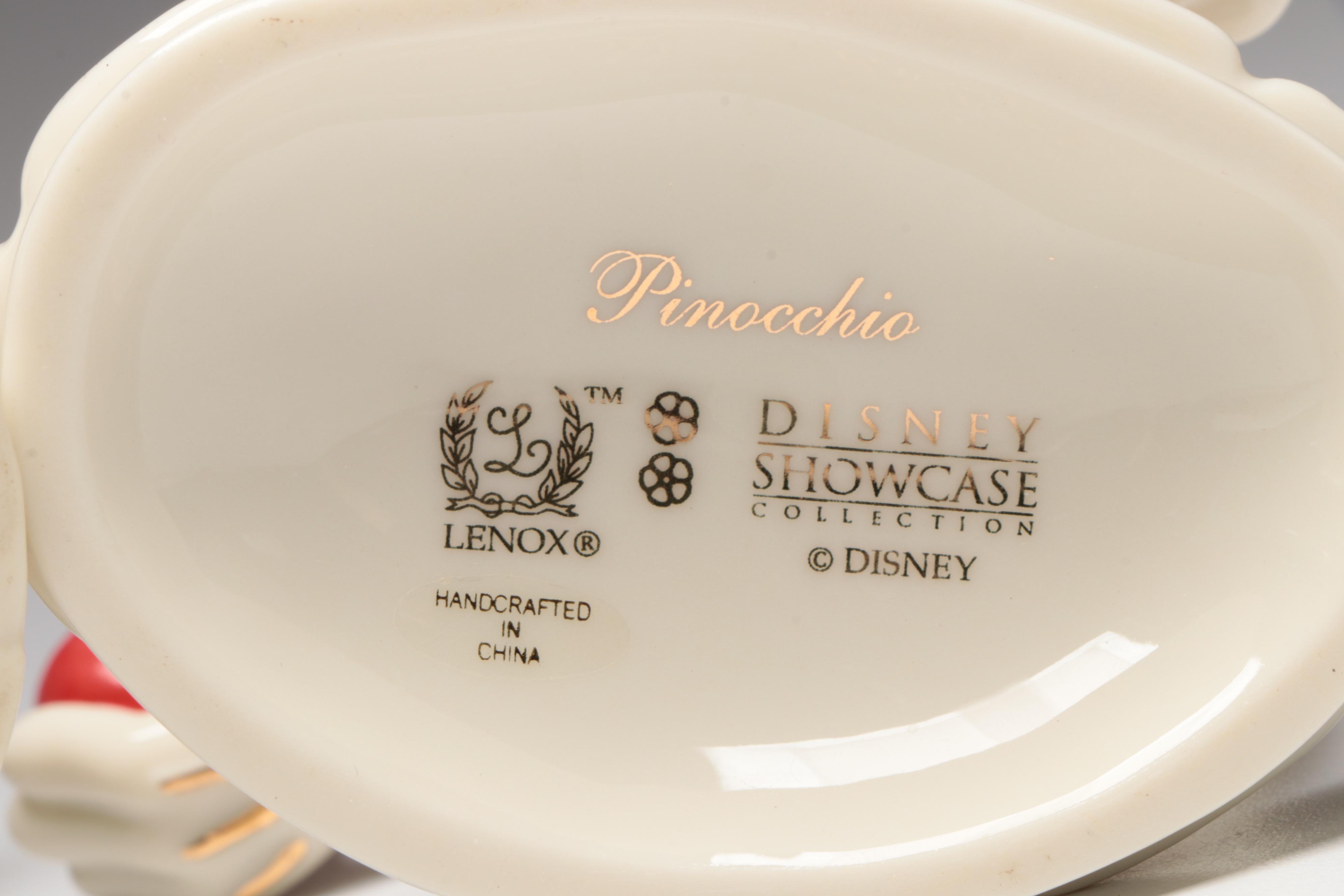 Lenox "Minnie's Dream Wedding" and "Pinocchio" Porcelain Figurines, 2000s