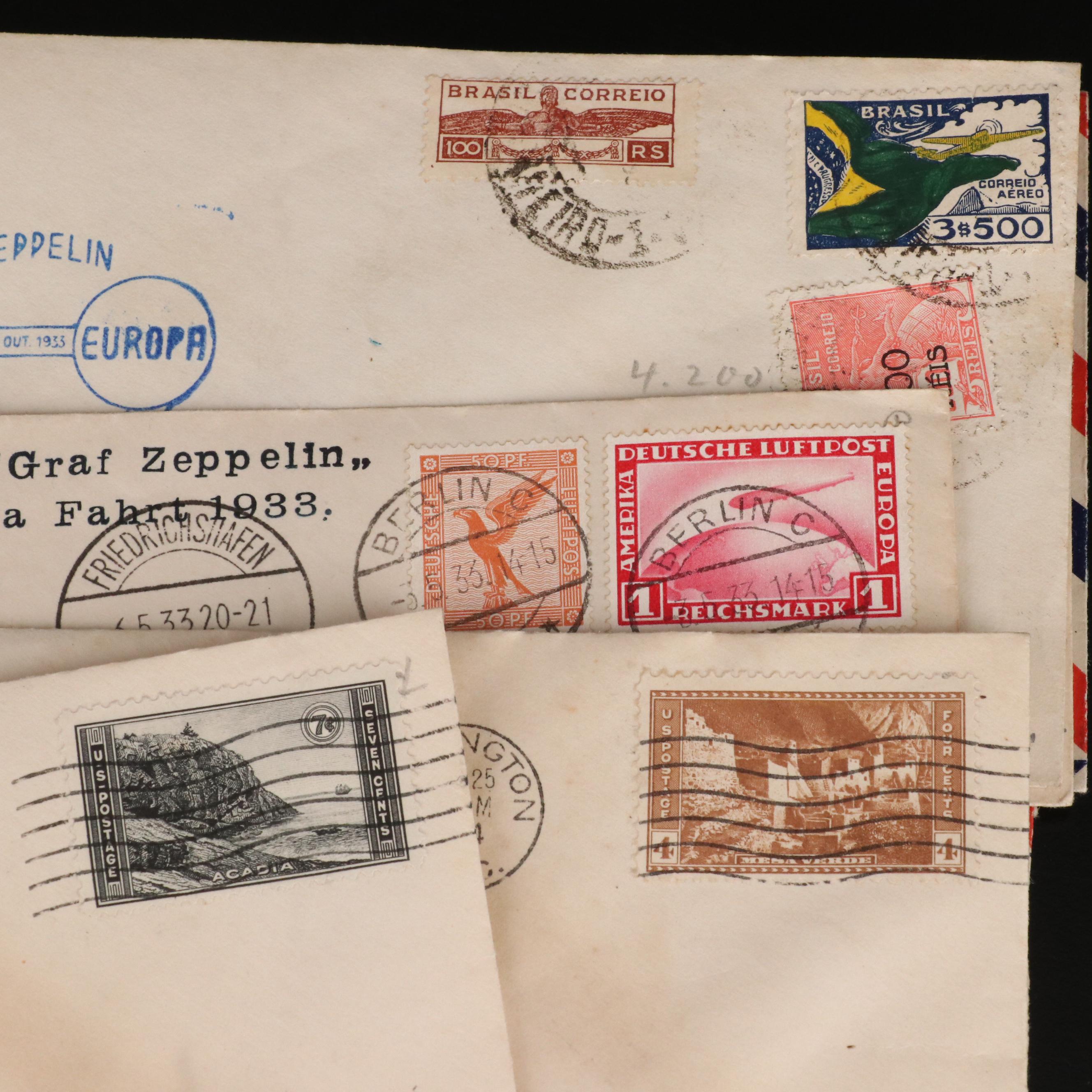 Eighty-Seven Vintage U.S. Postal Covers, 1930s and 1940s