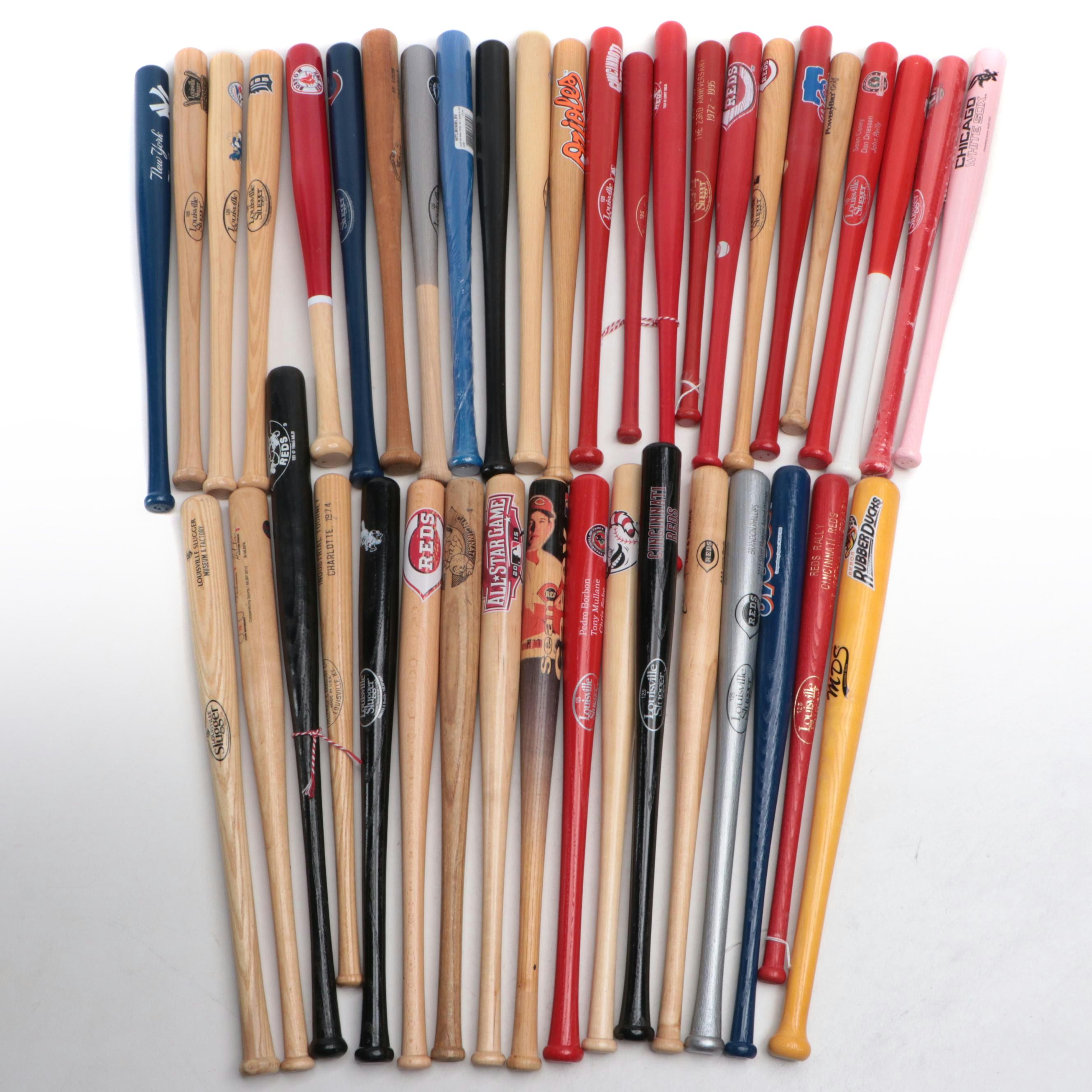 Cincinnati Reds, New York Yankees, Boston Red Sox, and More Mini Baseball Bats
