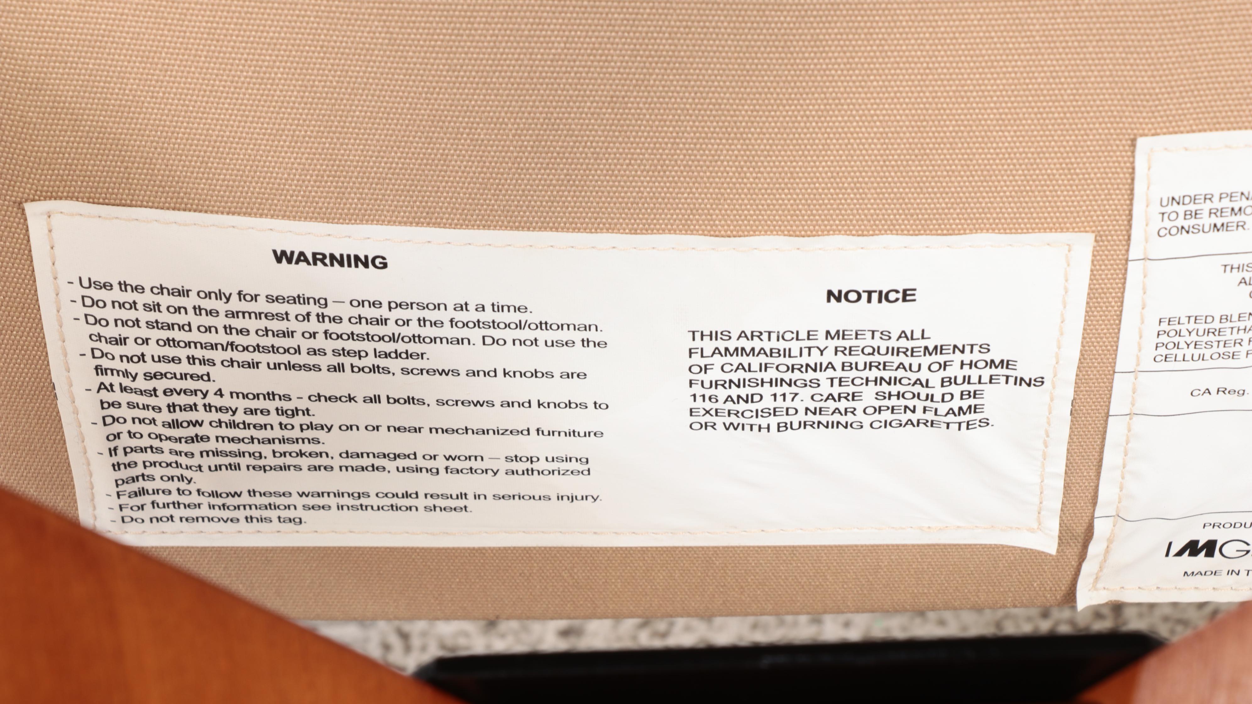 Pair of Odd Knutsen for IMG "Luna" Leather High-Back Lounge Chairs with Ottomans