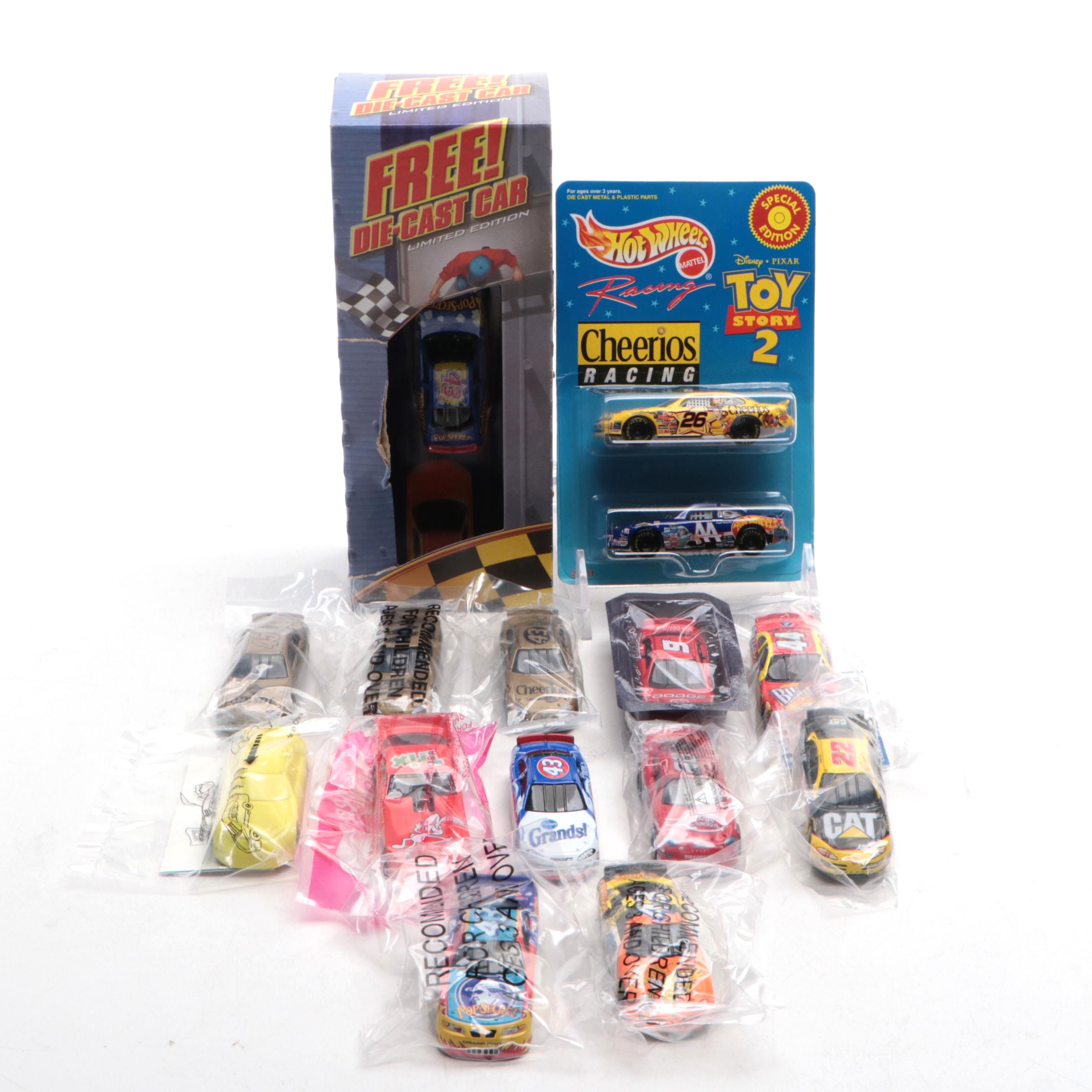 Hot Wheels NASCAR Diecast Toy Cars with Toy Story 2 and Cheerios Racing Cars